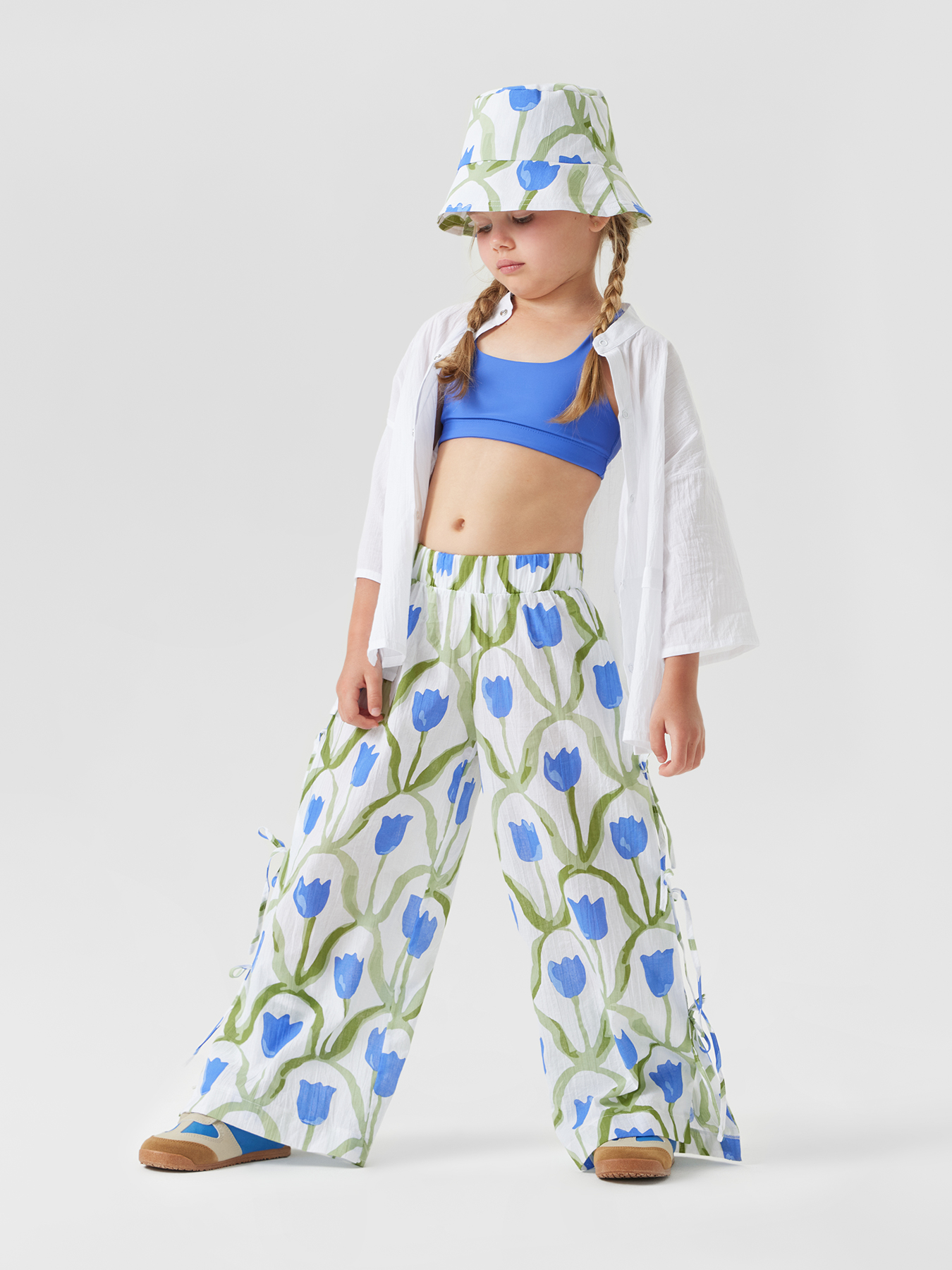 Брюки Happy Baby 88191_blue-flower - фото 1