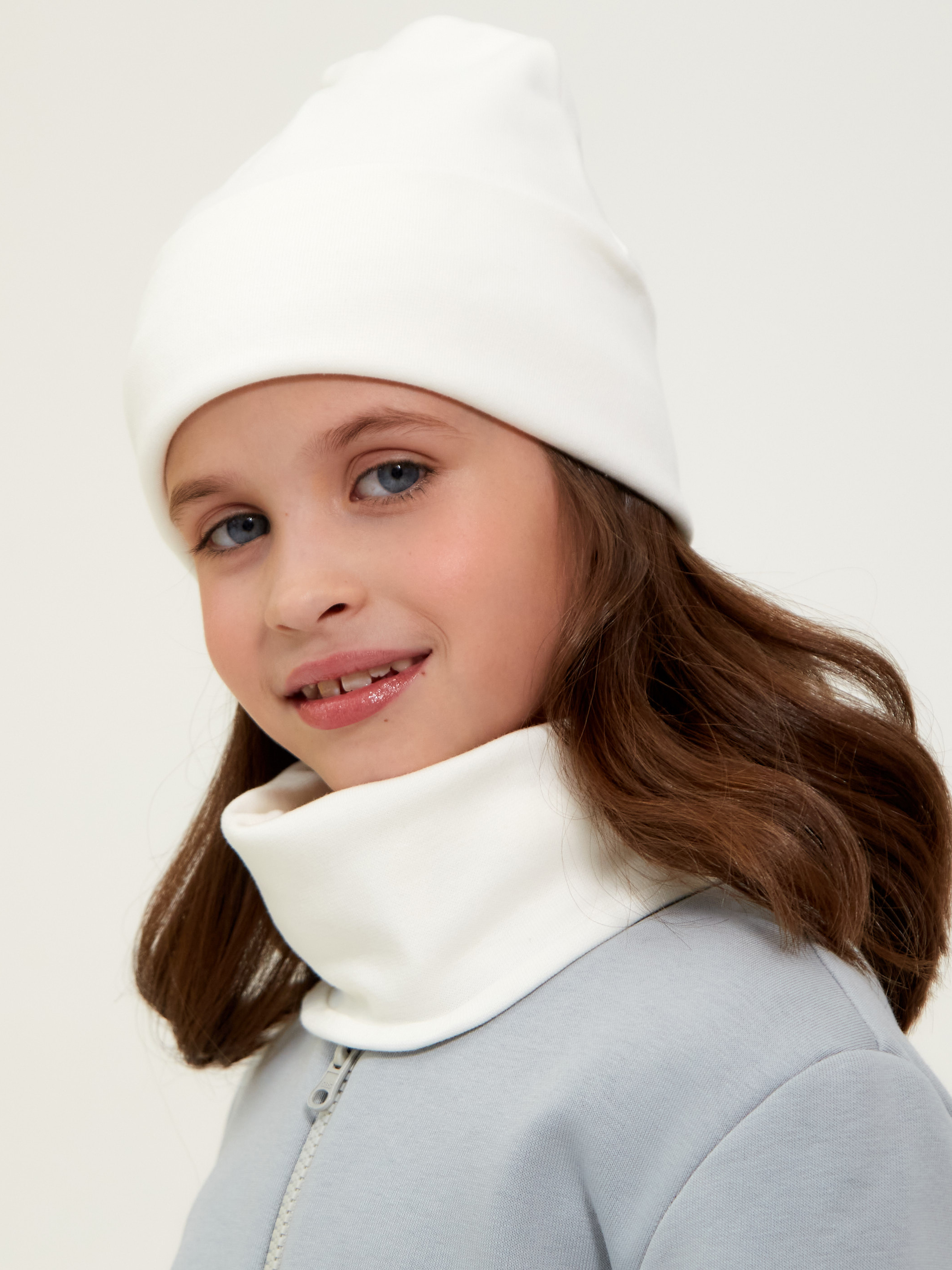 Шапка и снуд Веселый малыш 171/172/16/Молочный - фото 2