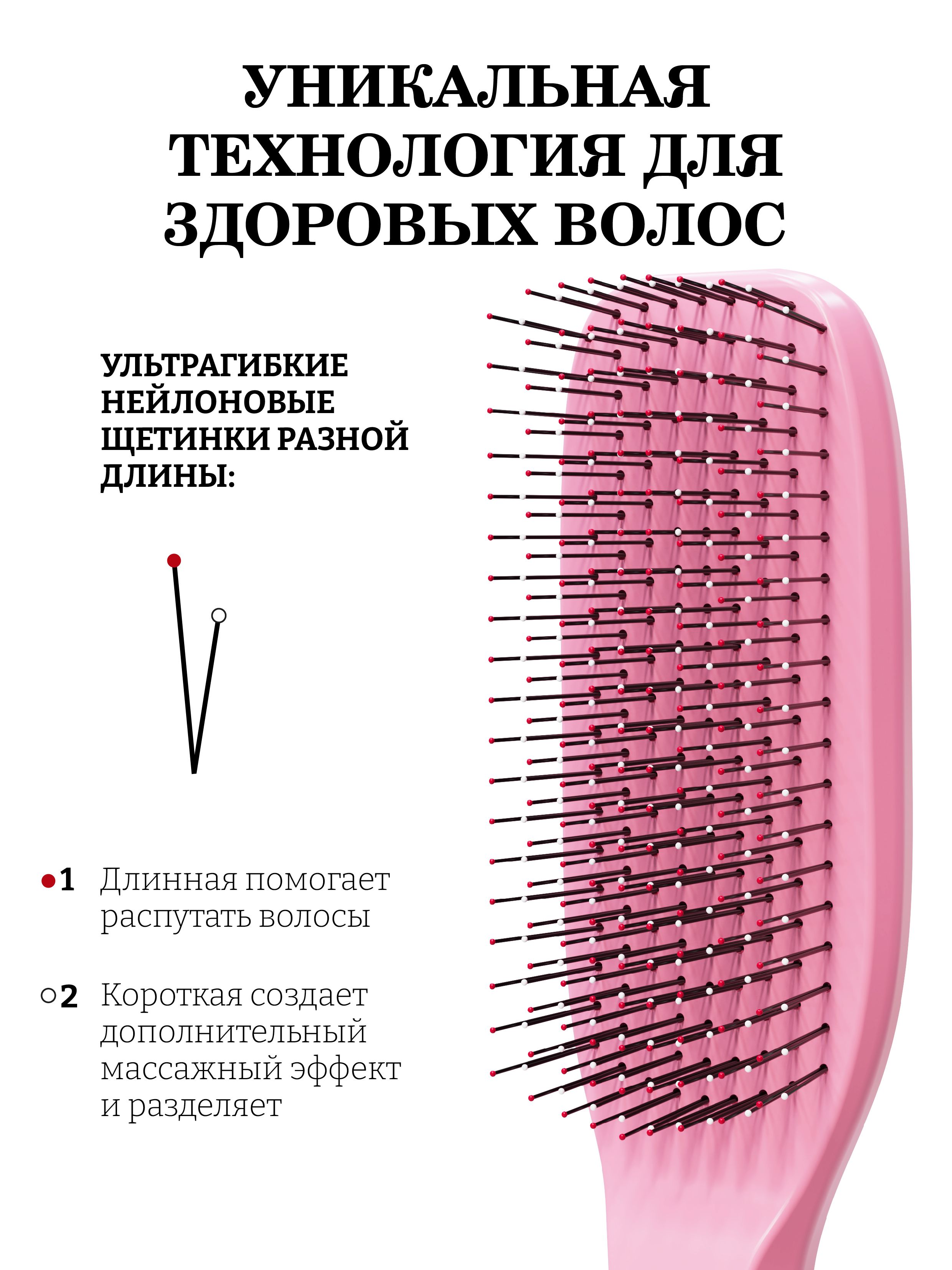 Массажная расческа I LOVE MY HAIR - фото 2
