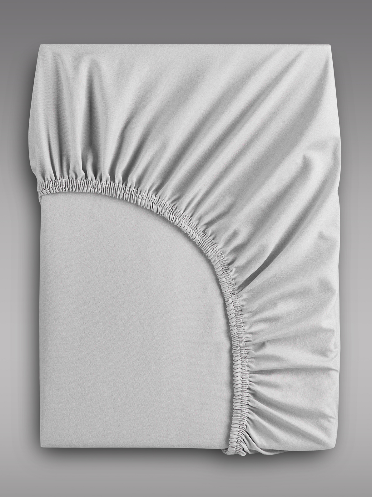 Простыня Mrs.Stretch Mr.Jersy Серый 160 x 200 см на резинке - фото 7