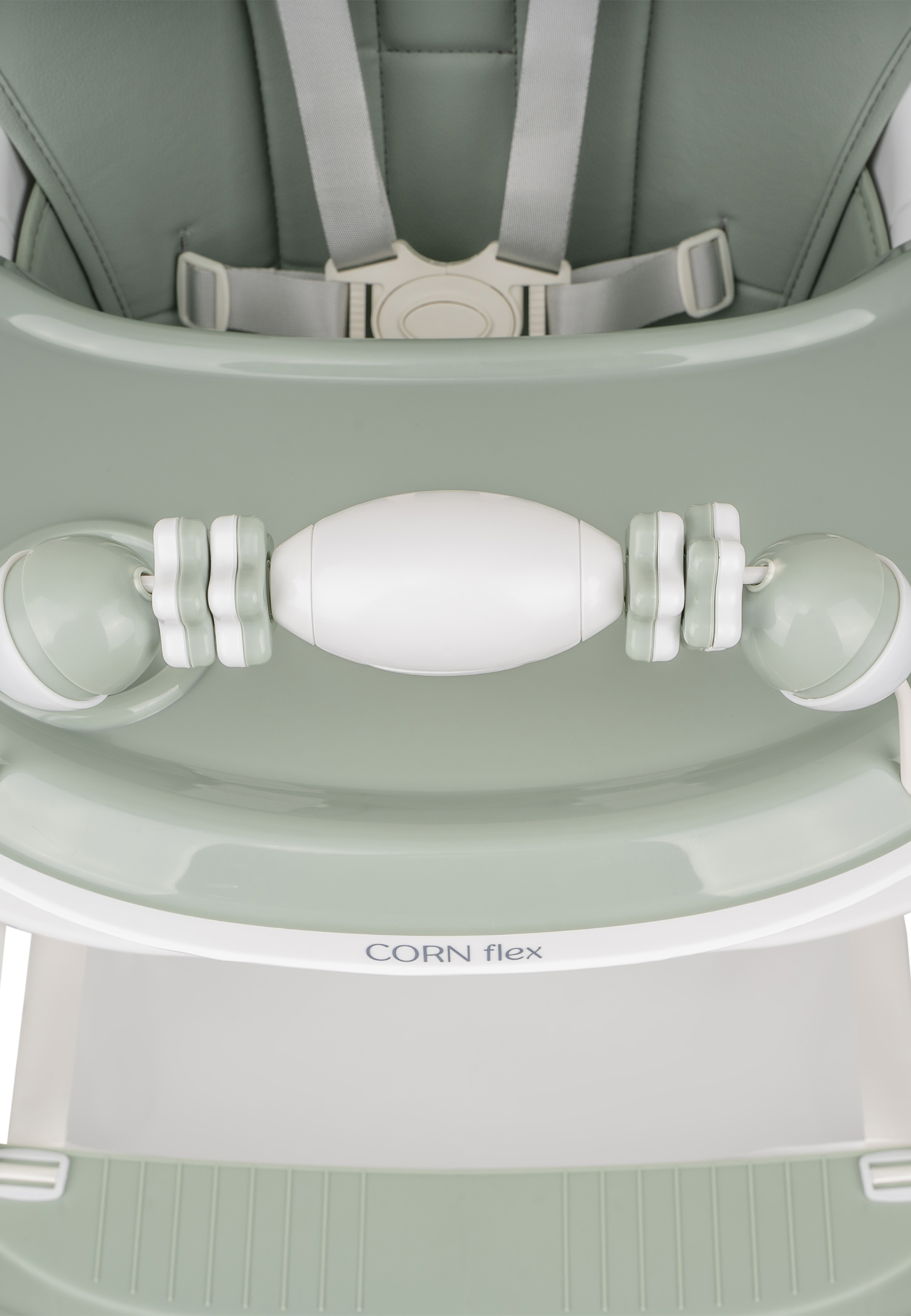 Стульчик для кормления Indigo Corn Flex зеленый-серый - фото 11