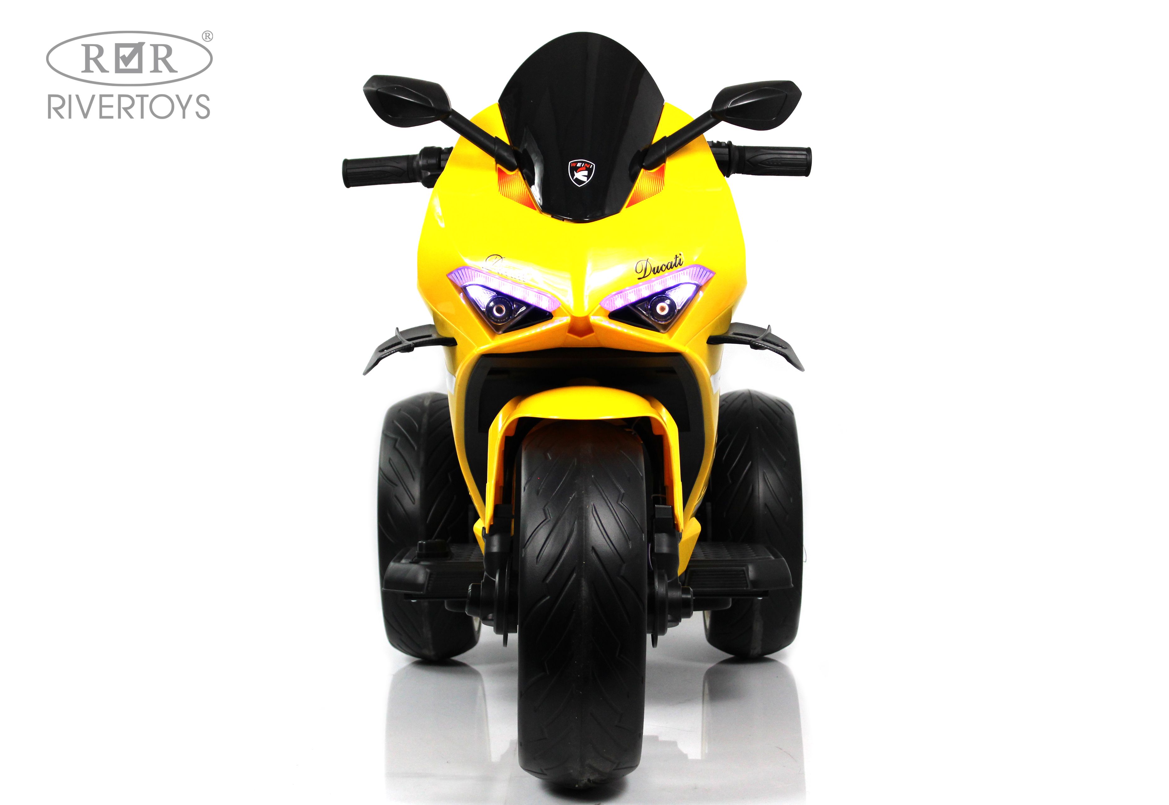 Электромотоцикл RIVERTOYS М777БХ-YELLOW - фото 20