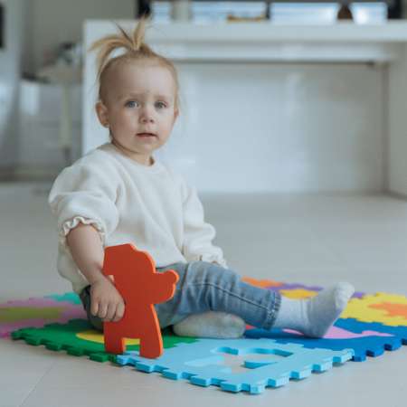 Развивающий коврик-пазл ElBascoToys Животные 9 элементов 28х28 см