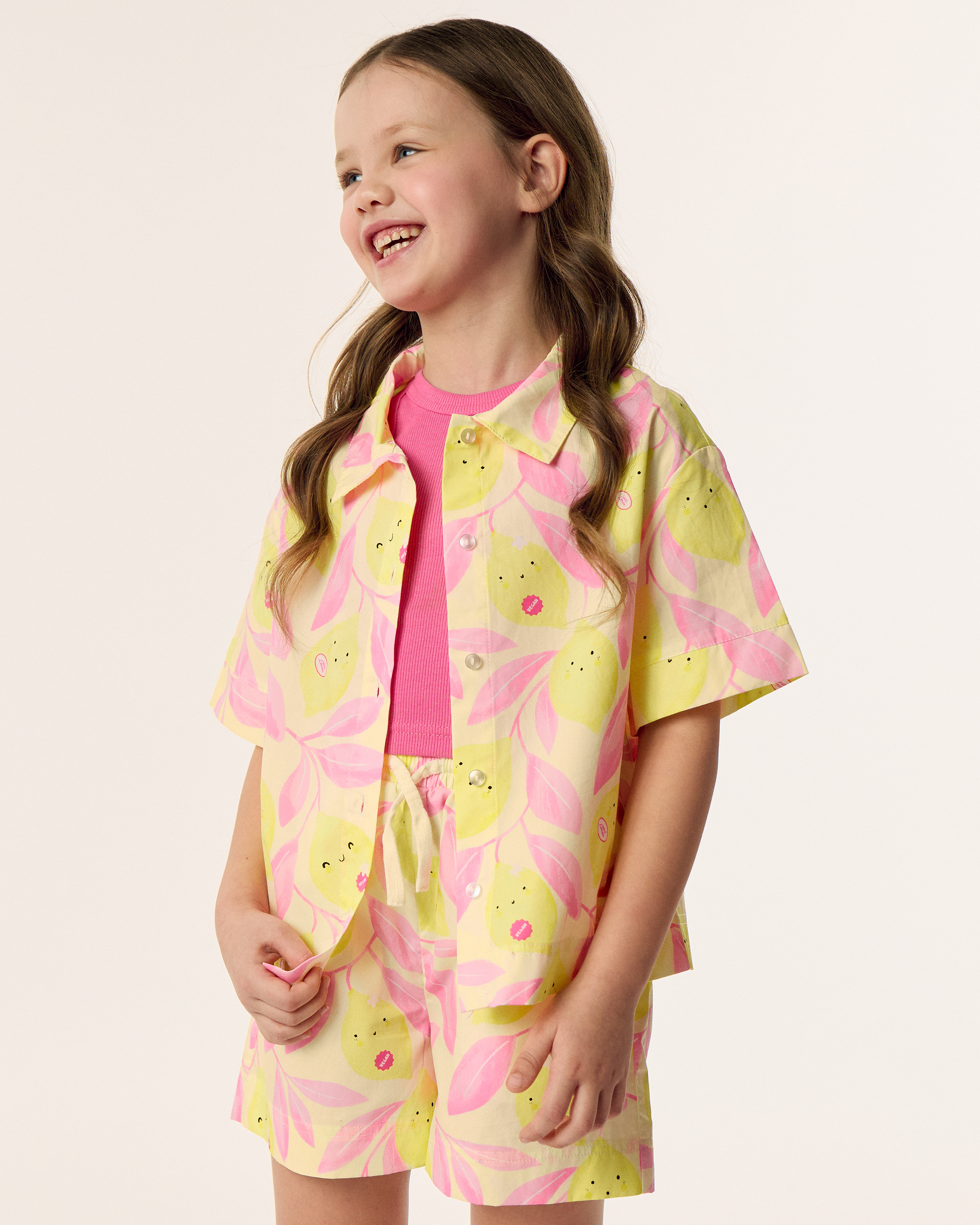 Изображение товара Рубашка Futurino Fashion 104 Лимонный принт Летняя хлопковая