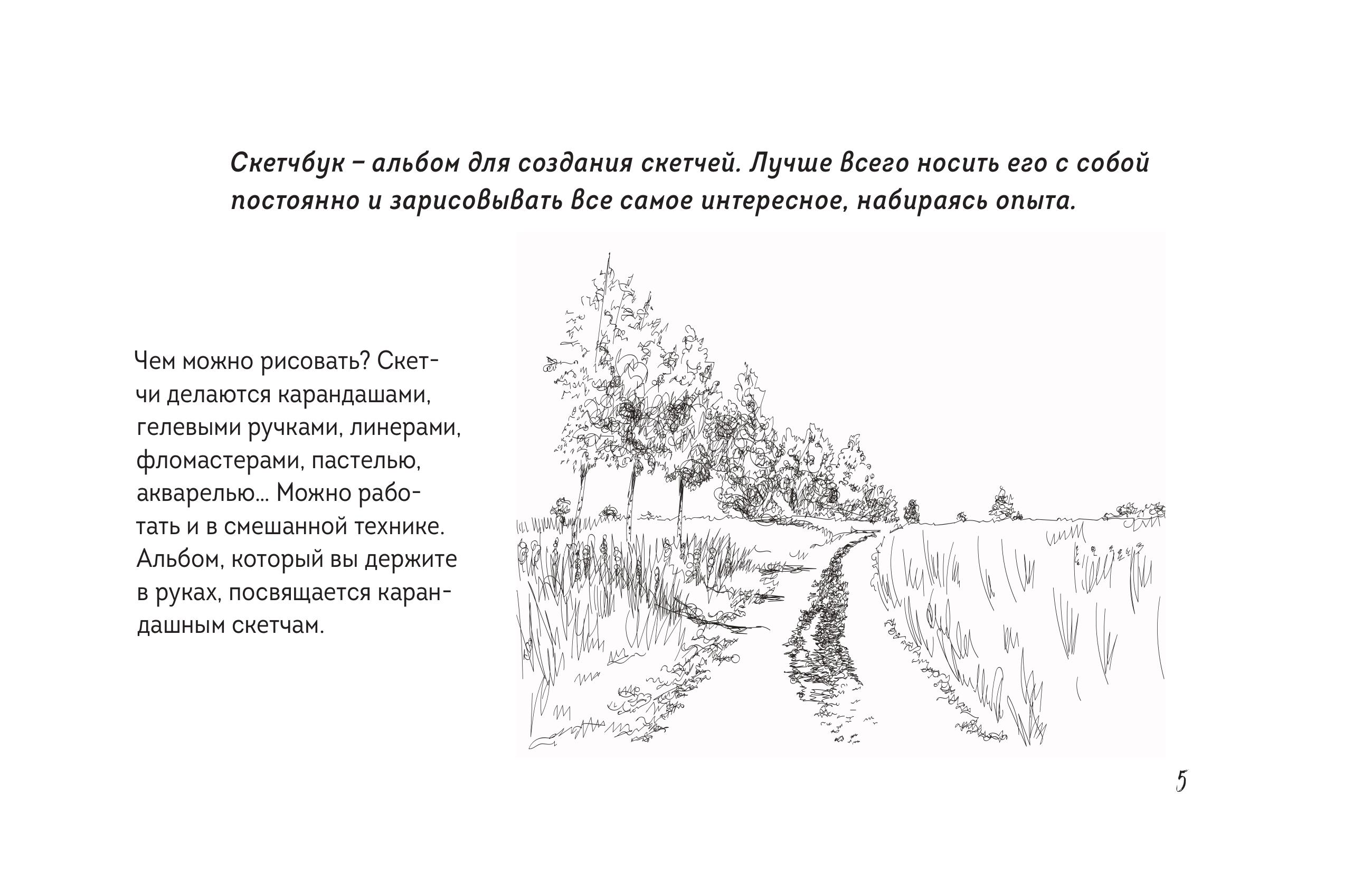 Книга БОМБОРА Скетчбук по пейзажу. Простые пошаговые уроки по рисованию природы и города - фото 5