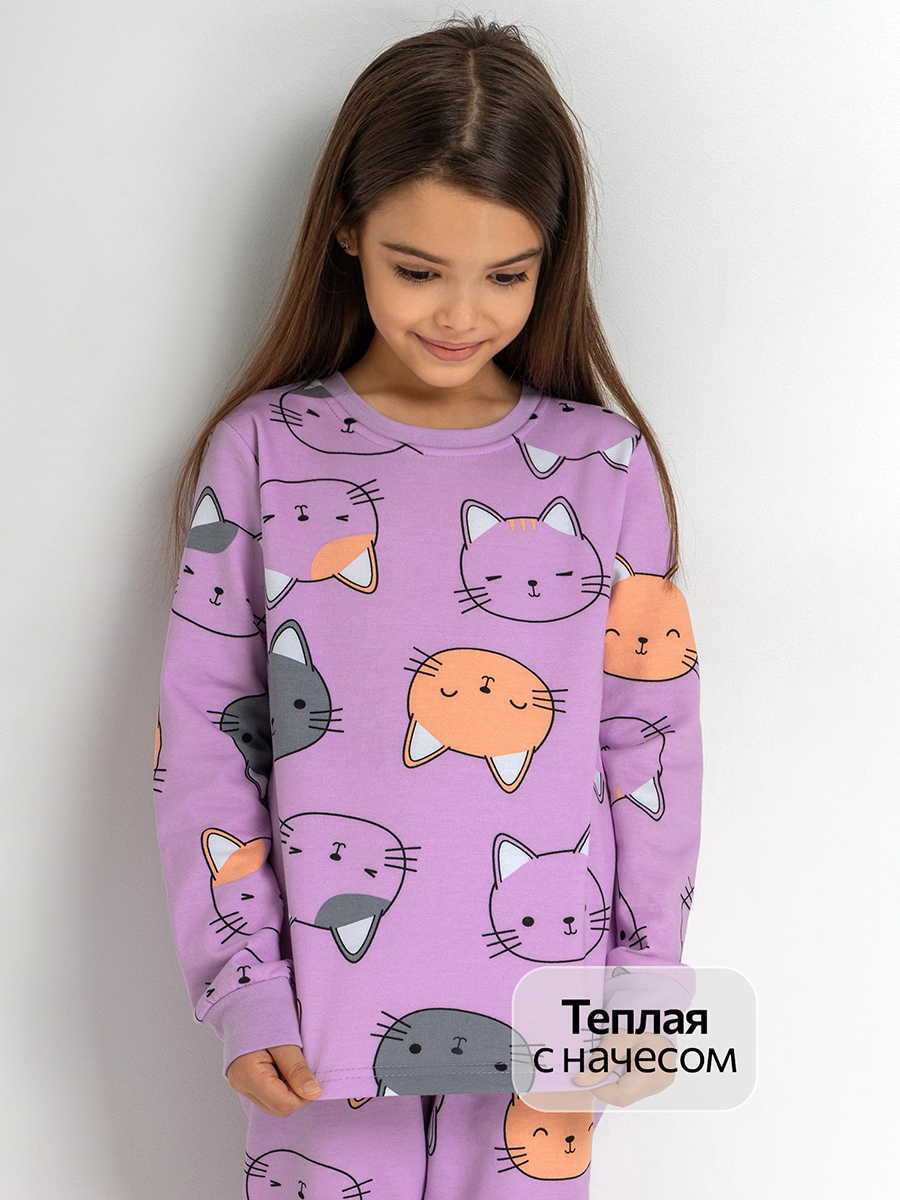 Пижама HappyFox HF10056сиреневый - фото 2