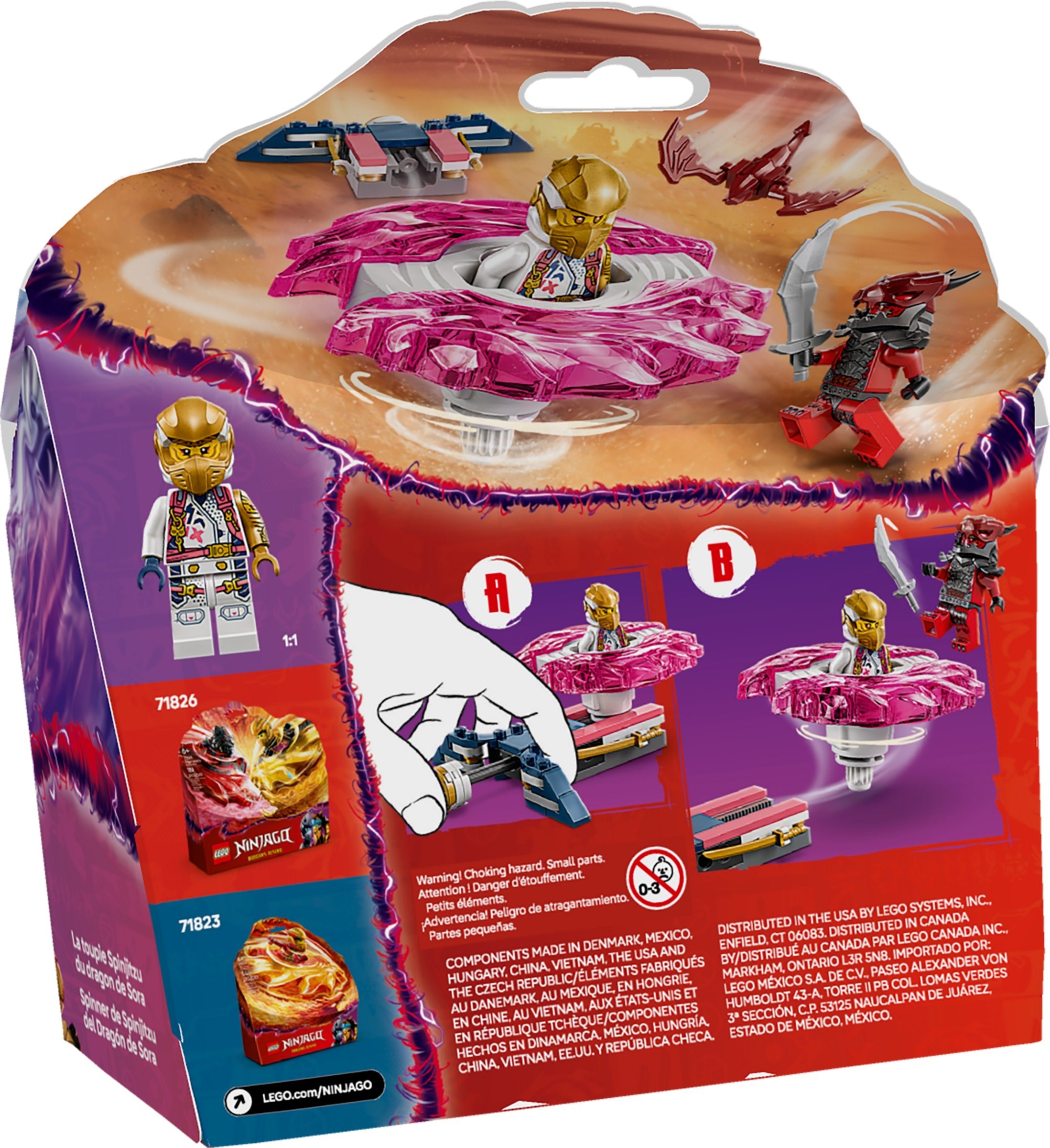 Изображение товара Конструктор LEGO NINJAGO Спиннер Дракона Соры 71824 158 деталей для детей