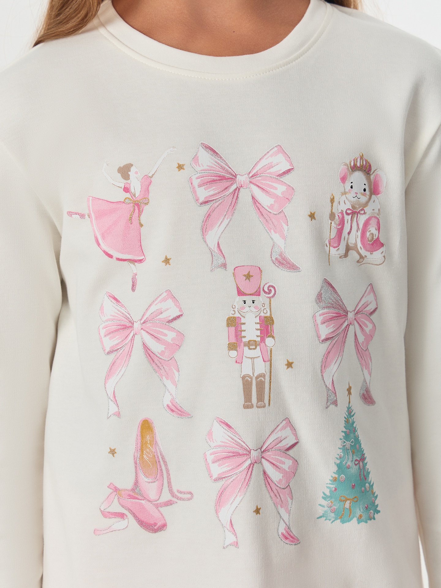 Пижама Mark Formelle (Марк Формэль) 567743/молочный +НГ бантики на розовой сказке - фото 5