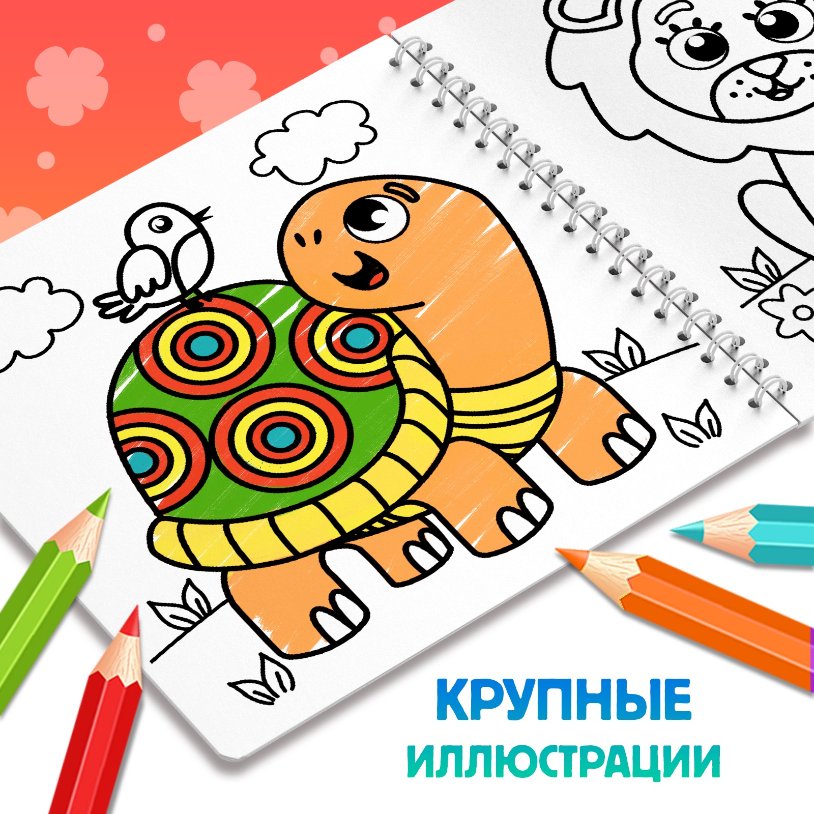 Раскраска для малышей Буква-ленд "Милые зверята", 100 картинок - фото 4