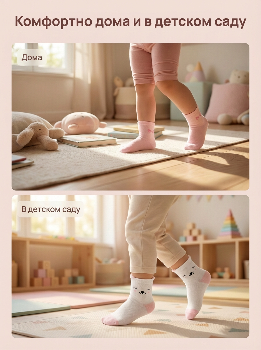 Носки 5 пар Bambooland Bamboo_sox_S_pink - фото 9