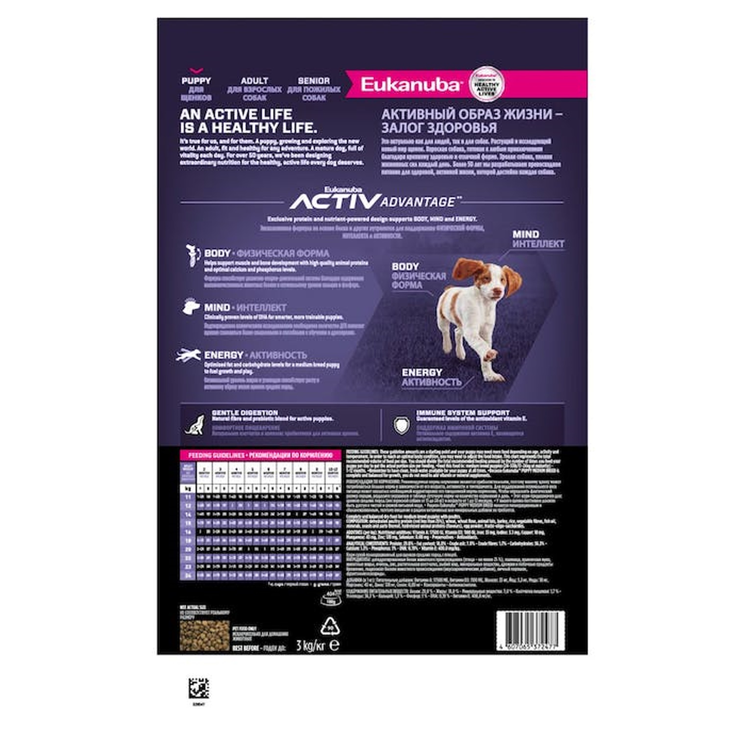 Корм Eukanuba Dog 3кг для щенков средних пород сухой с птицей - фото 11