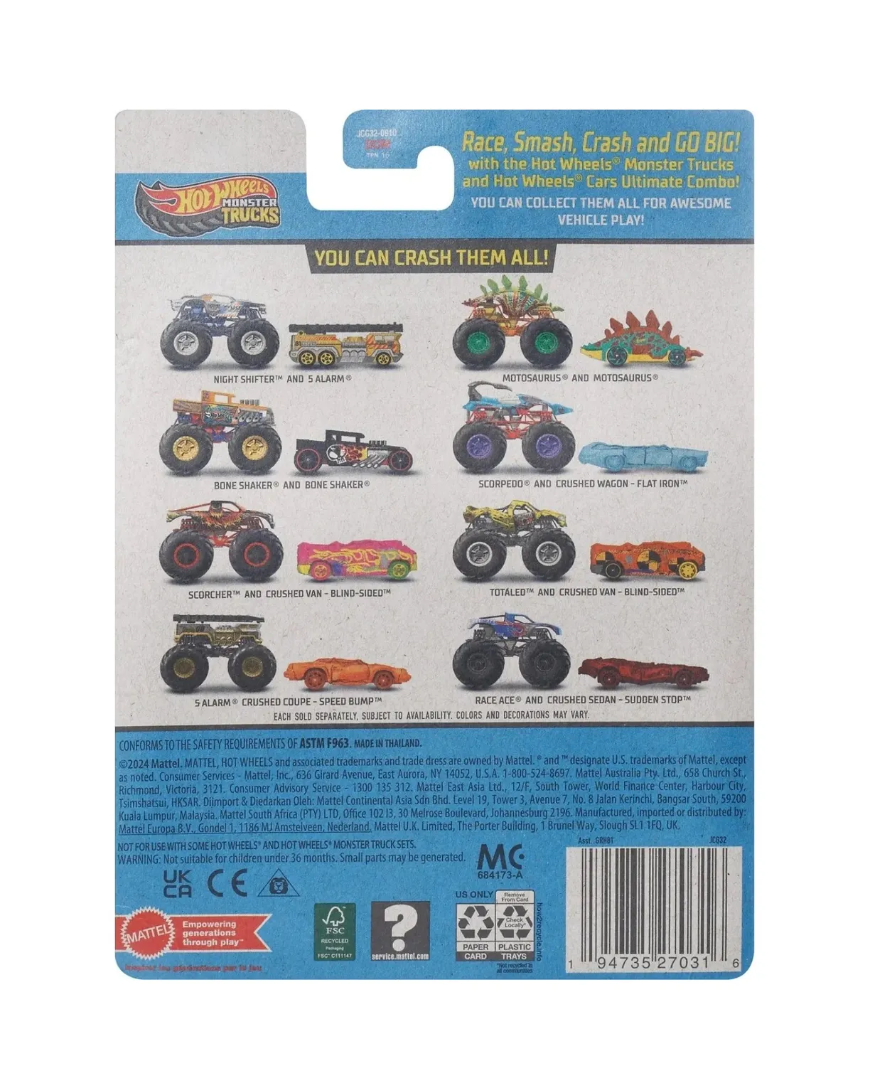 Внедорожник Hot Wheels 1:64 JCG32 - фото 2