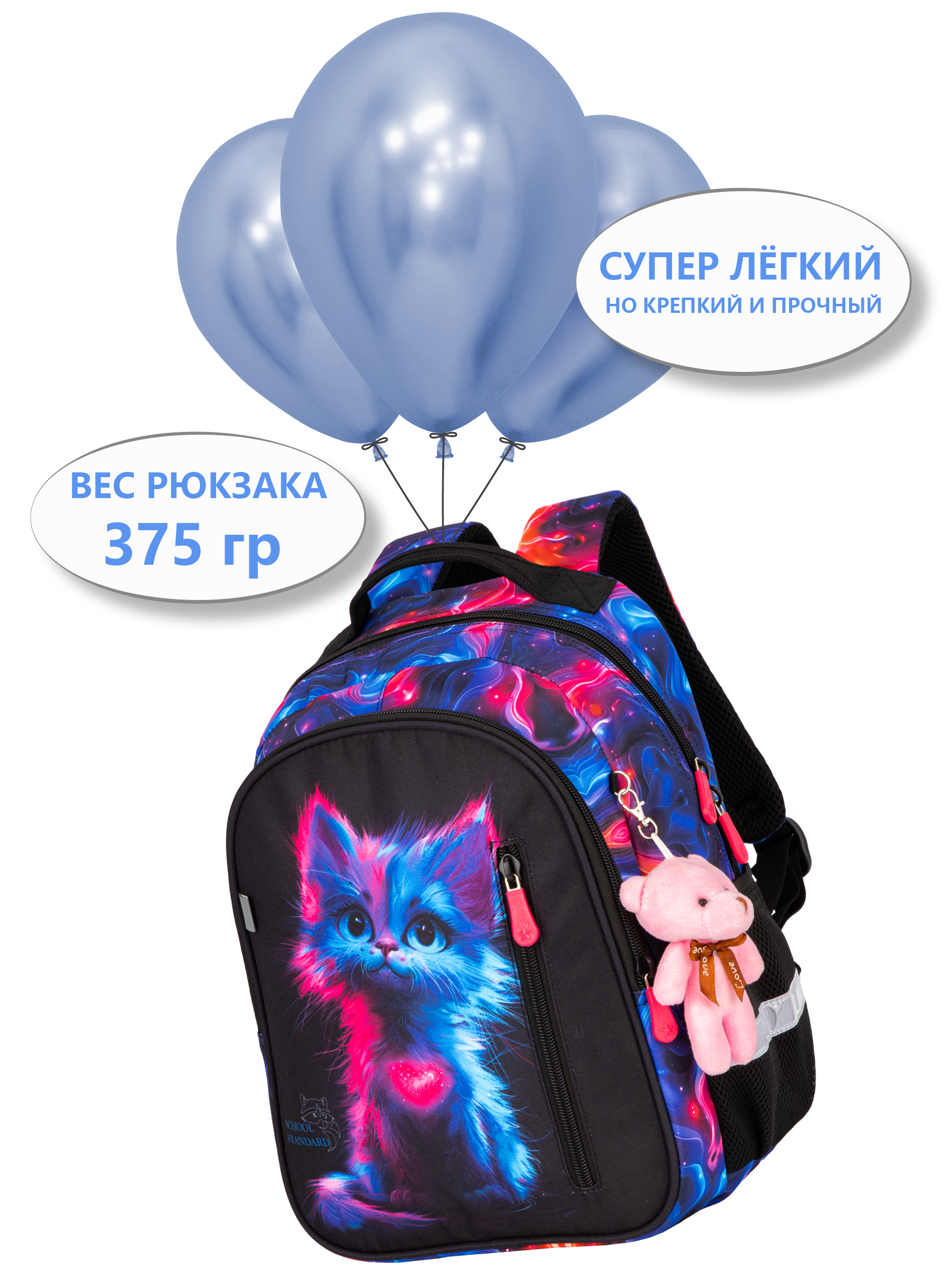 Рюкзак School Stantard анатомическая спинка + брелок - фото 12