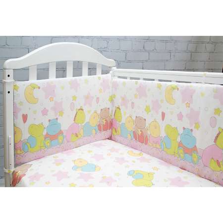 Борт в кроватку Baby Nice Розовый