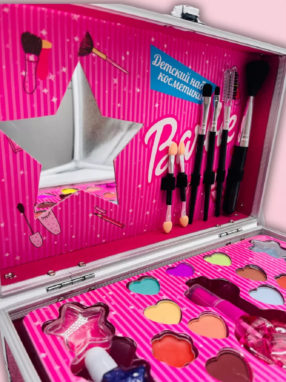 Набор детской декоративной косметики ТОТОША чемодан бьюти - бокс для макияжа Барби - фото 7