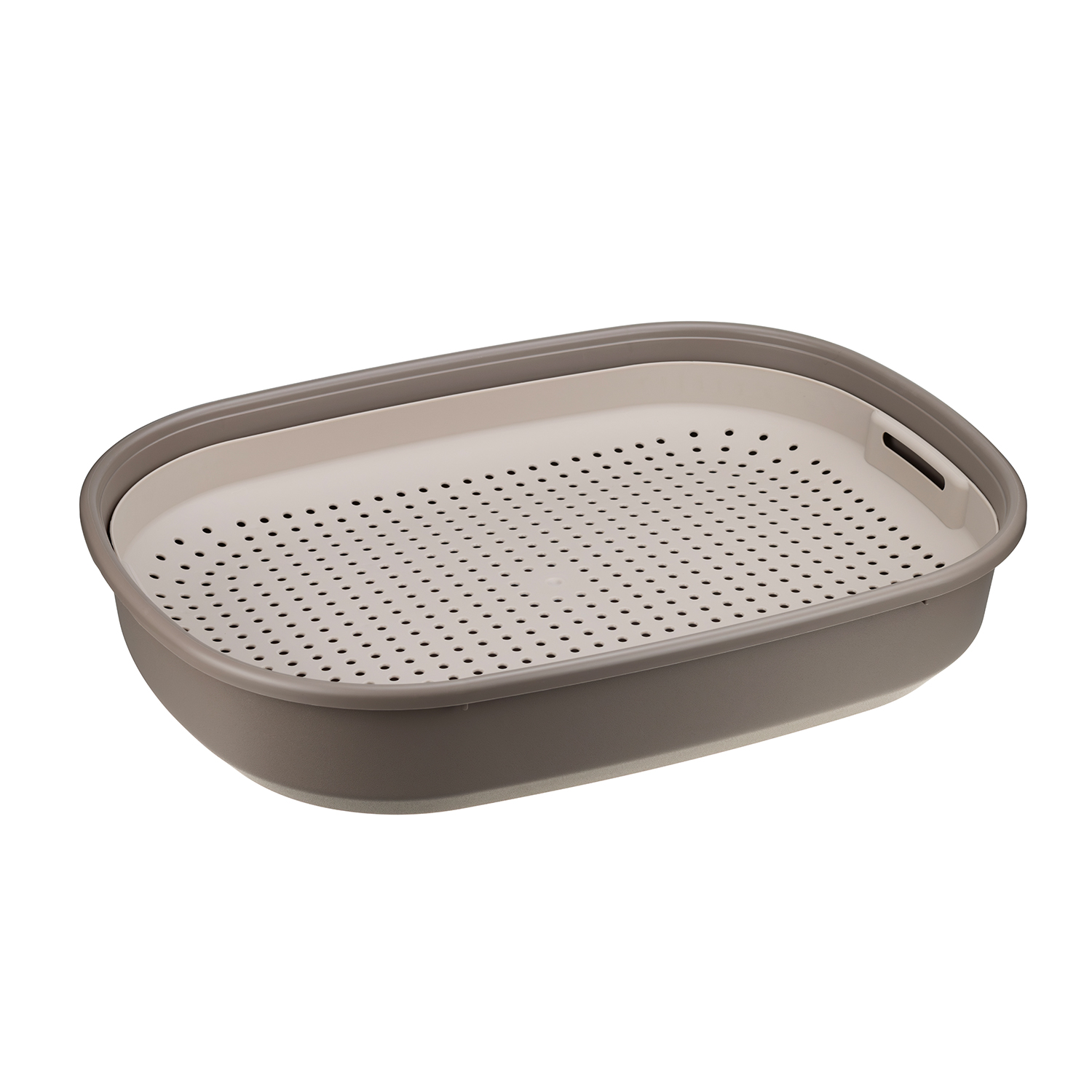 Туалет для кошек HOMECAT Frost Touch с сеткой капучино 46.5*34.5*9.5см - фото 1