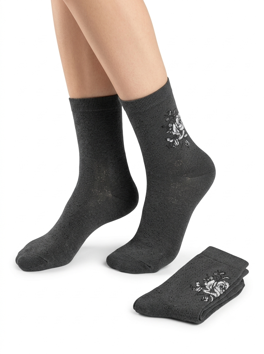 Носки 4 пары RuSocks Ж3-13018 _(ДМ)_черный_4_пары - фото 1