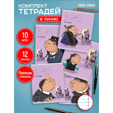 Тетрадь Prof-Press линейка 12 лист. 10 шт.