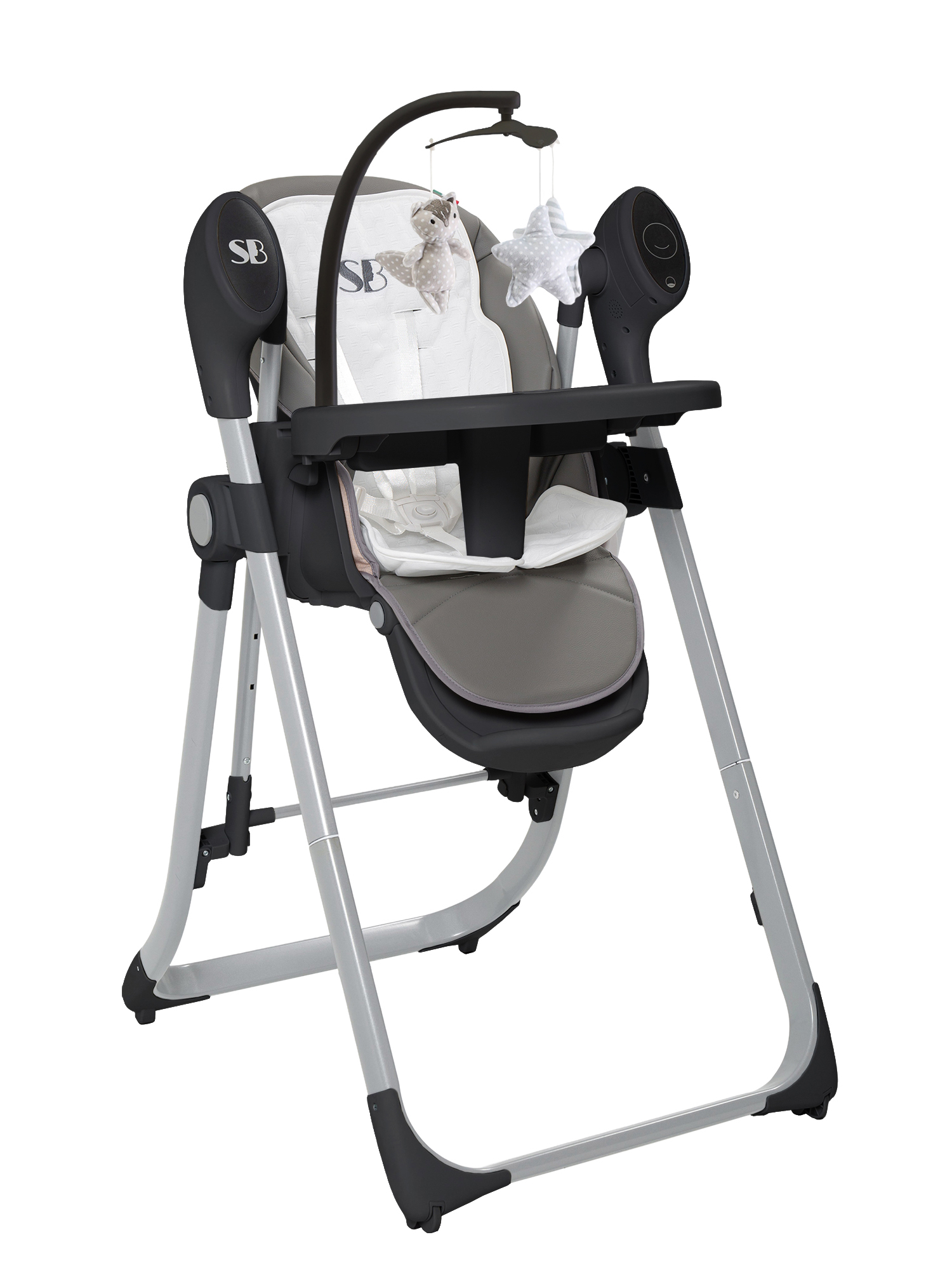 Стульчик для кормления Sweet Baby Amuleto Steel Grey серый - фото 14