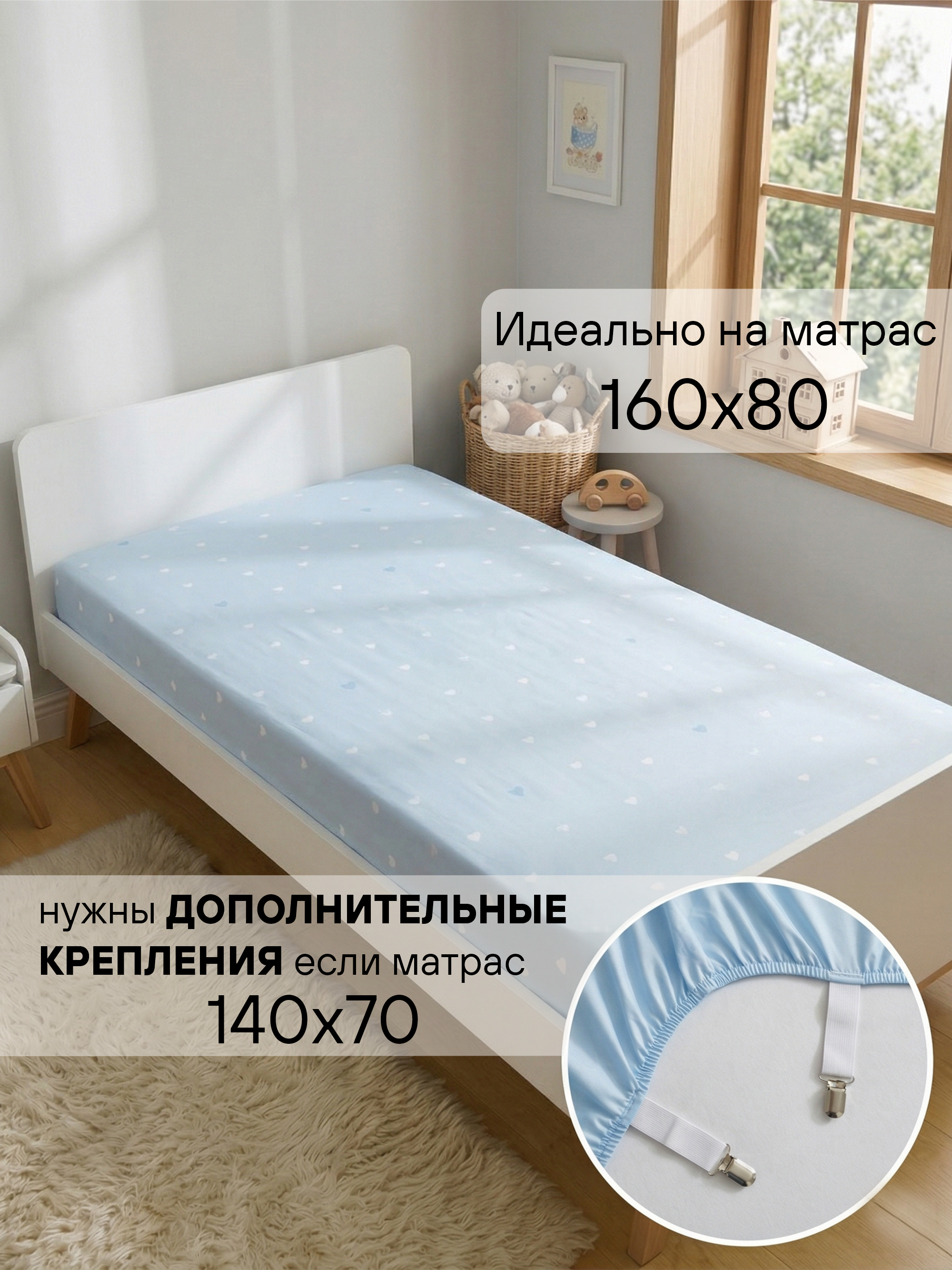 Комплект постельного белья СОННЫЙ ГНОМИК 160х80 сатин детский 3 предм. - фото 4