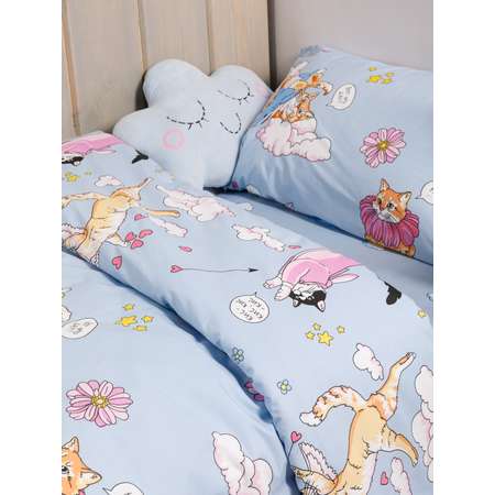 Детское постельное белье Wake Me Wake Kitty 1.5 спальный наволочка 70х70 см
