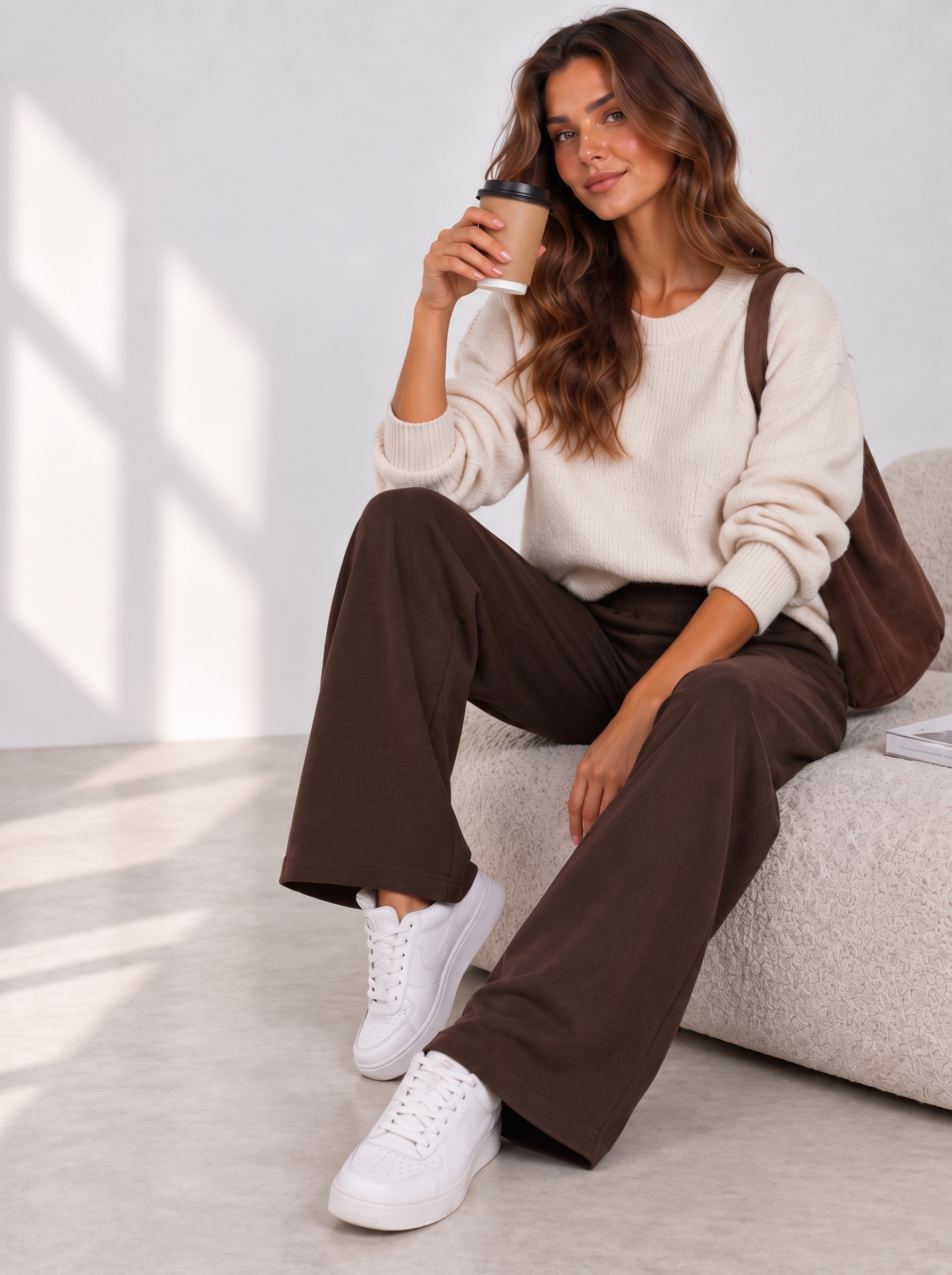 Брюки LEGANTE Л003/коричневые/Брюки женские Паллаццо - фото 8