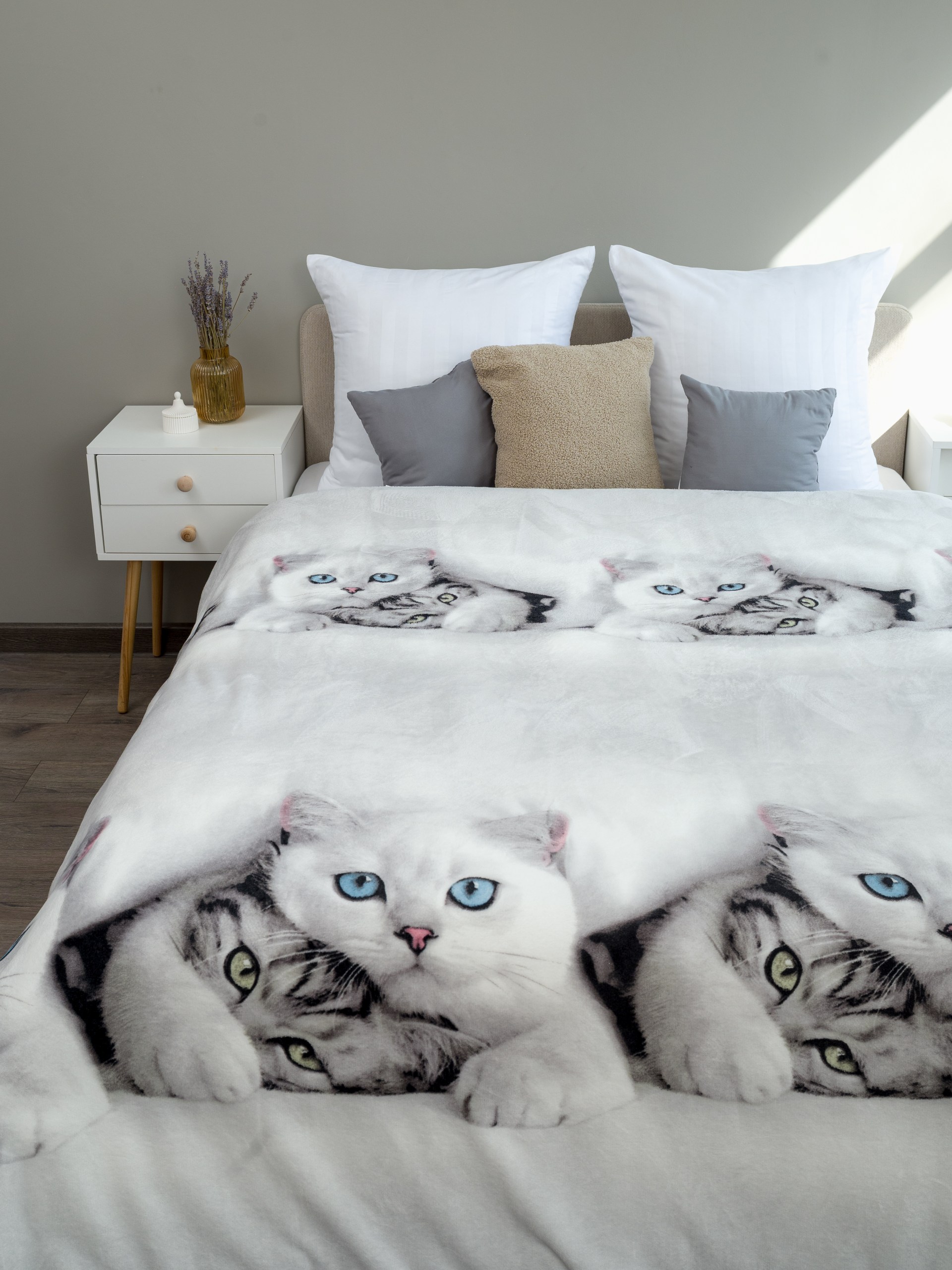 Плед PAVLine Белые котики 200 x 220 см - фото 15