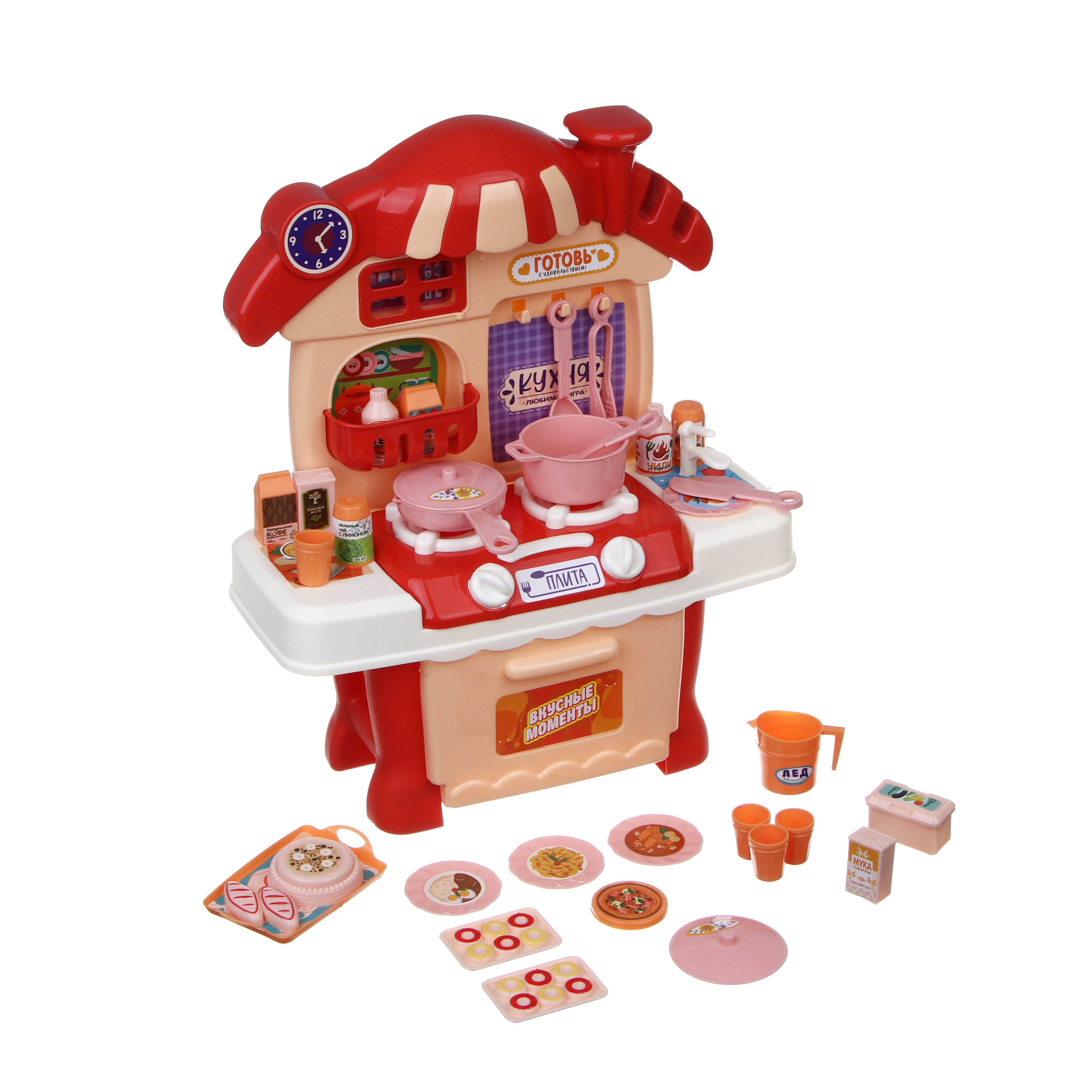 Игрушечная кухня Игроленд с аксессуарами: 30 шт. - фото 1
