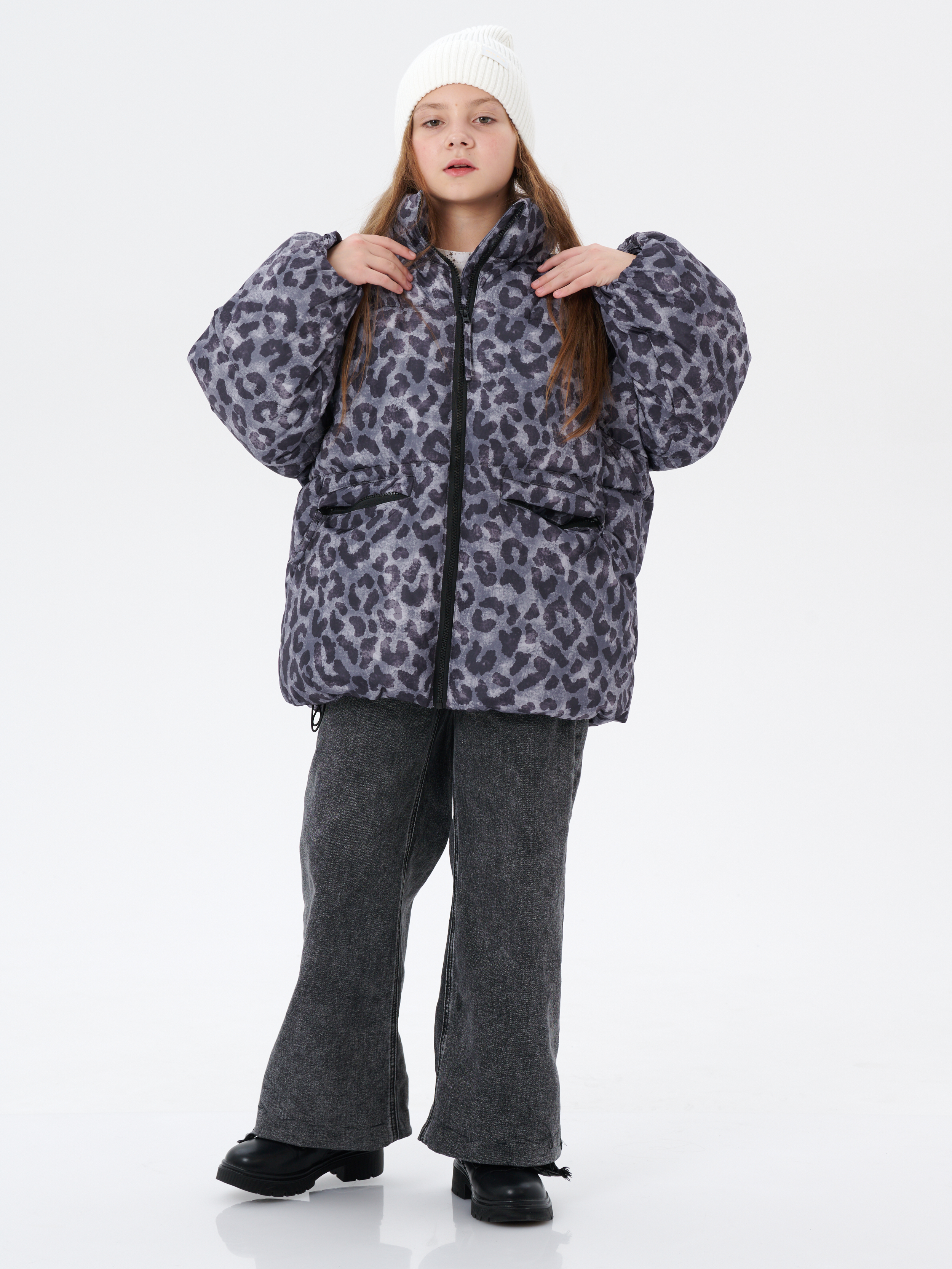 Куртка КрутышОк Т-066 серый леопард - фото 19