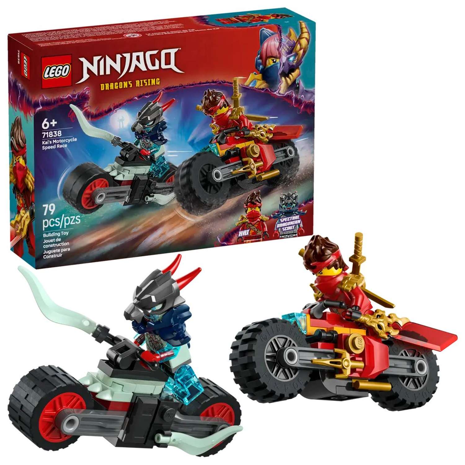Конструктор LEGO NINJAGO Гонка Кая на мотоцикле 79 дет. - фото 1