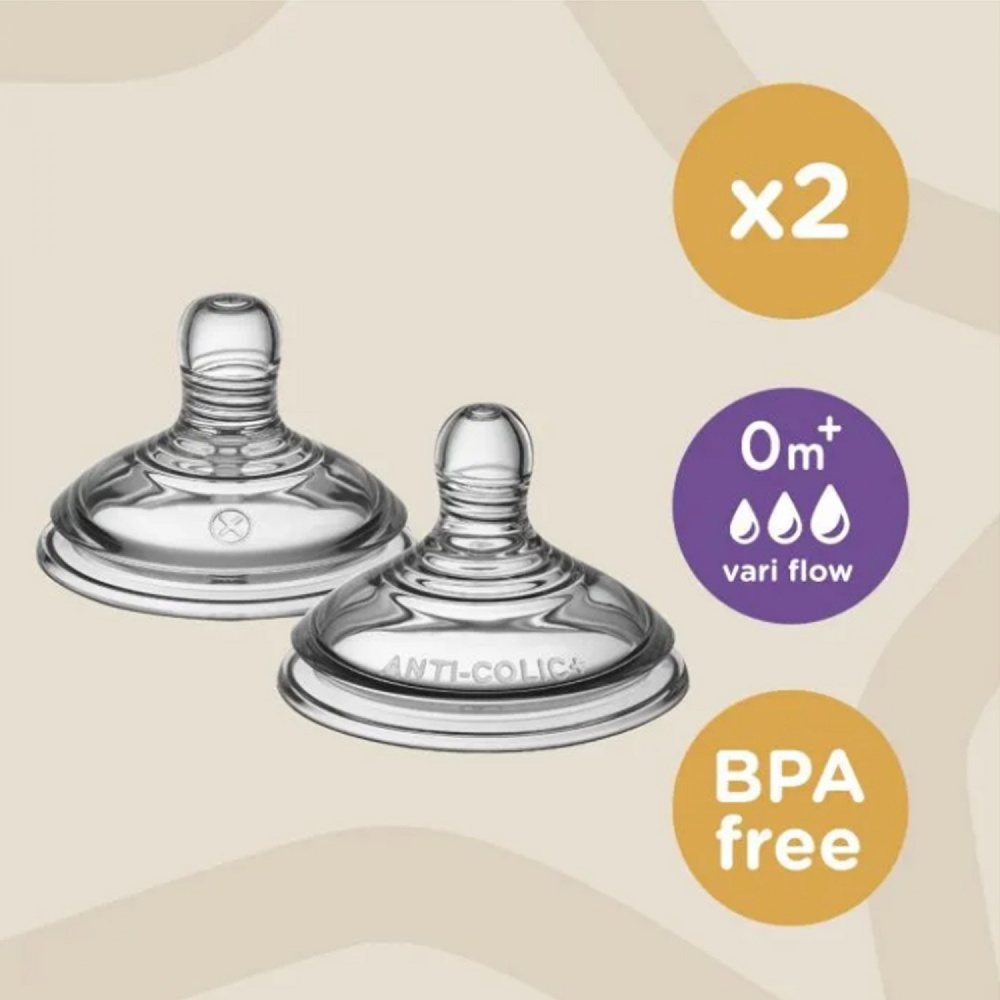Соска Tommee tippee силикон (переменный поток) 2 шт. - фото 3