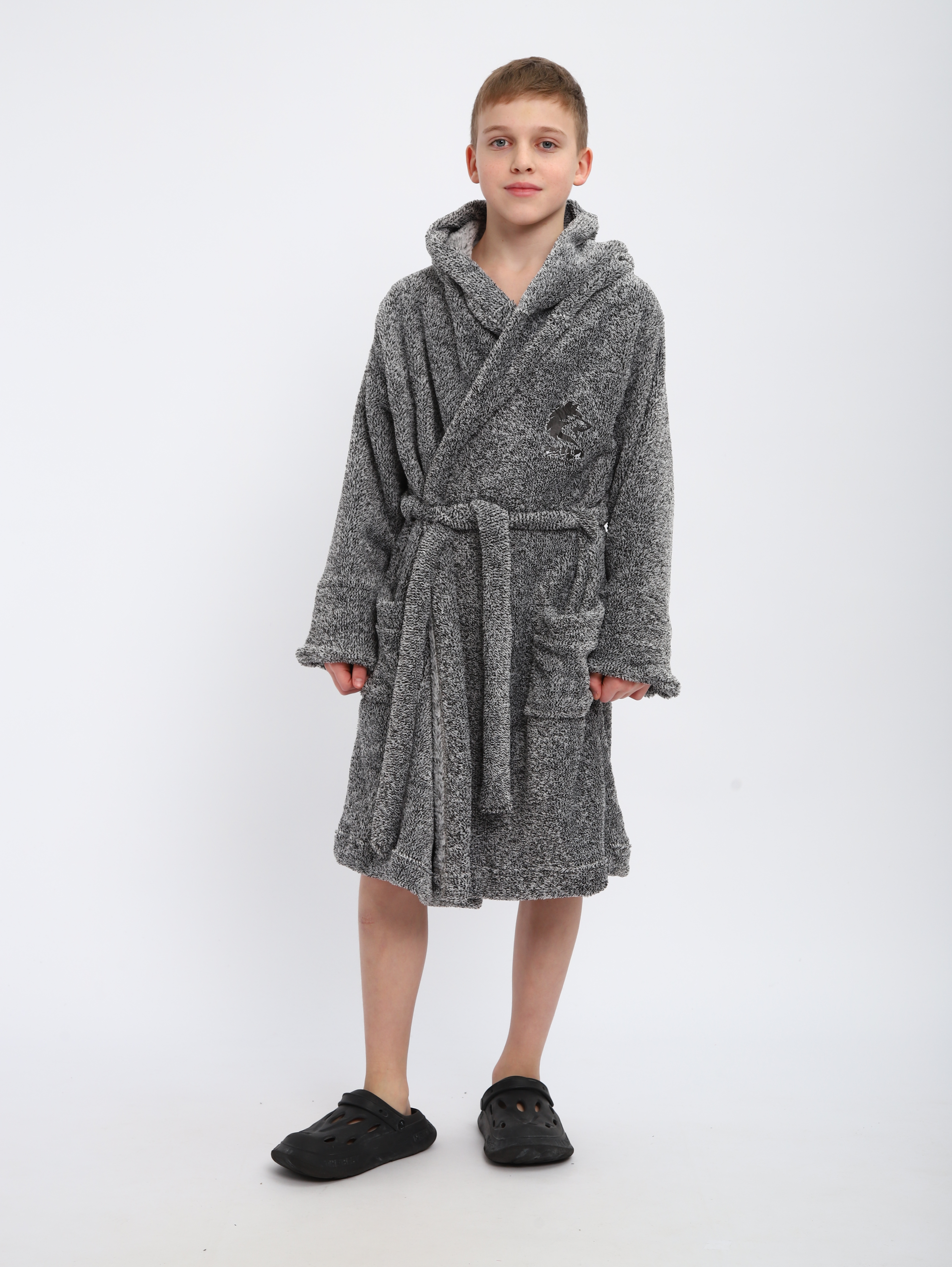 Халат ЛАДОШКИ Халат Отдых серый - фото 2