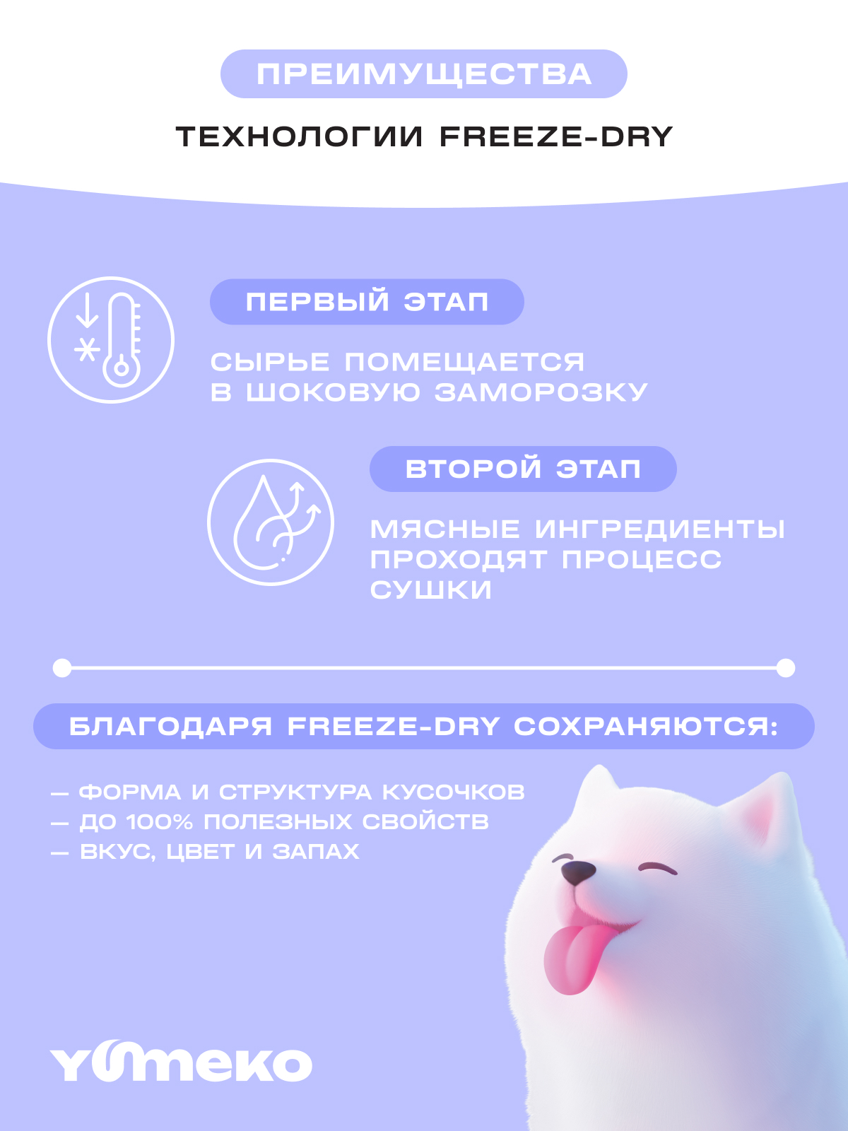 Натуральное лакомство для собак и кошек YUMEKO Кусочки говяжьей печени с желтком - фото 3