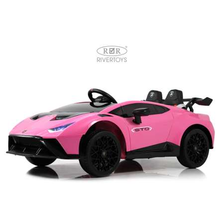 Электромобиль RIVERTOYS Lamborghini E888EE-PINK С пультом ДУ