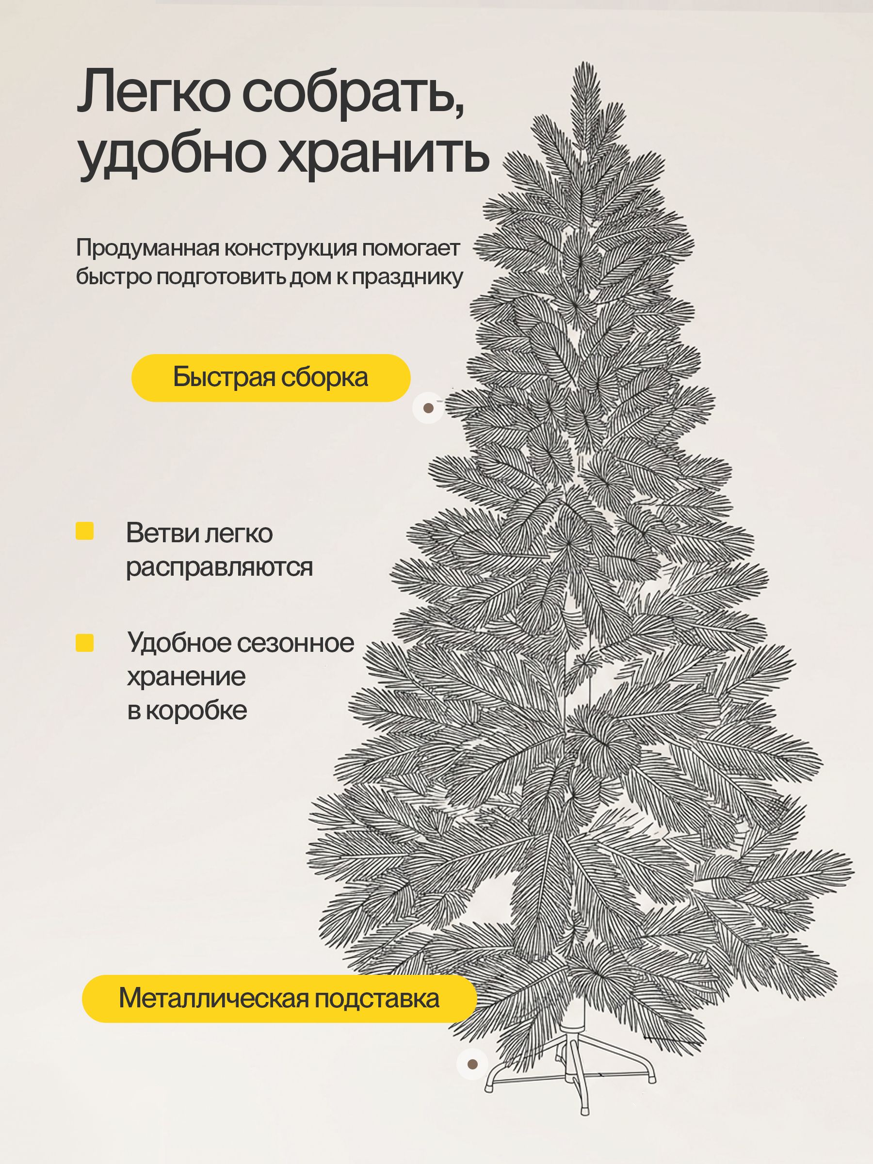 Елка литая Ёлушка Краснодарская 180 см - фото 8