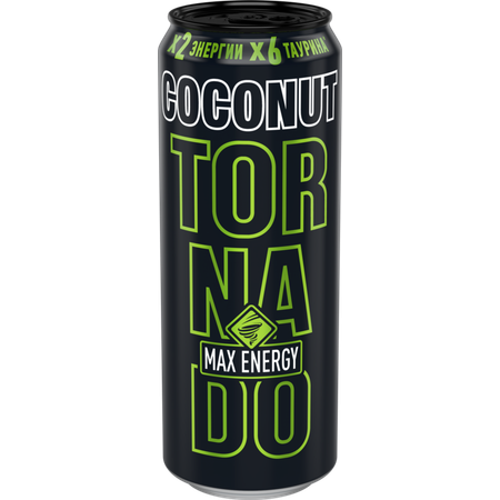 Напиток энергетический TORNADO Max Energy Coconut 0