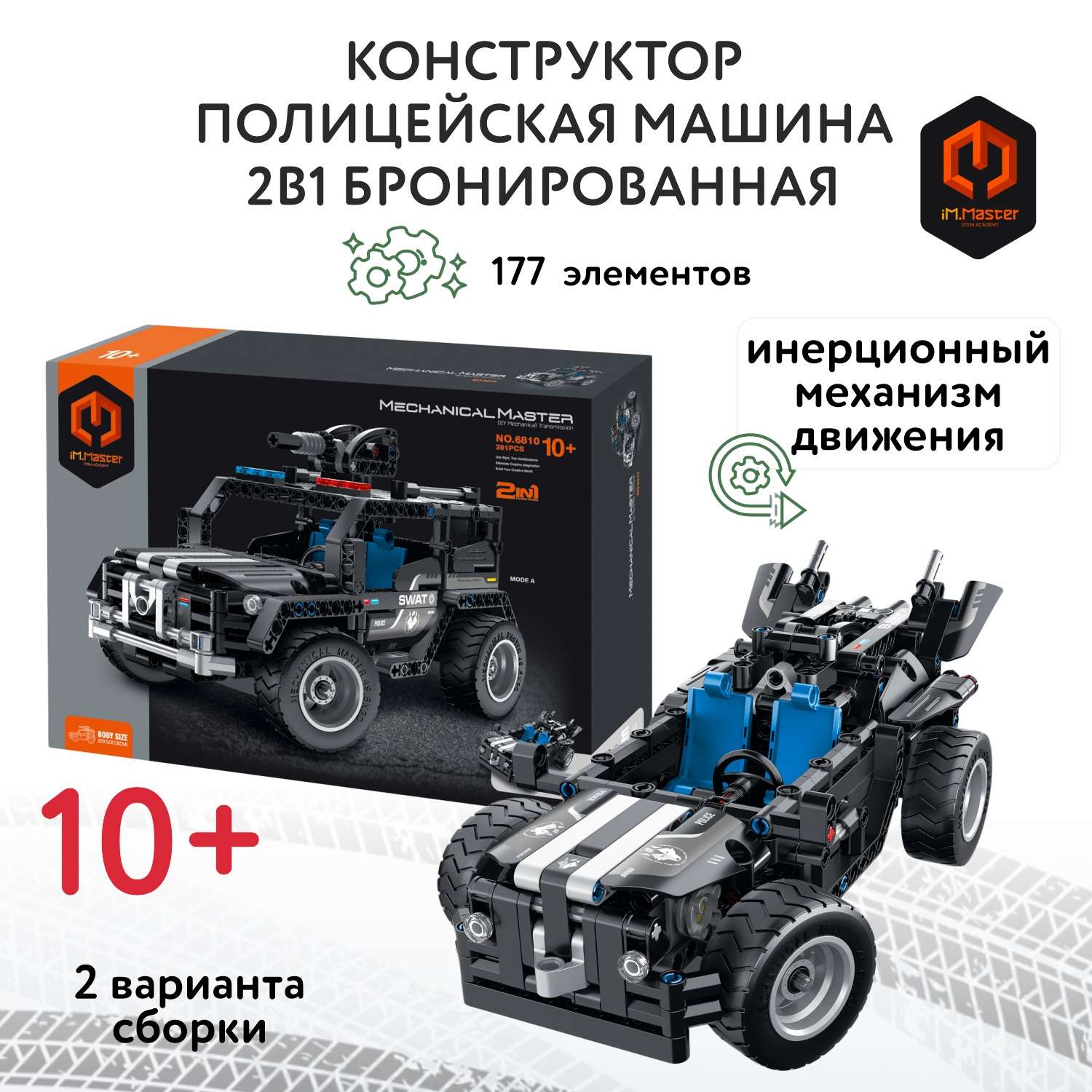 Конструктор Im.Master Полицейская машина блочный - фото 1