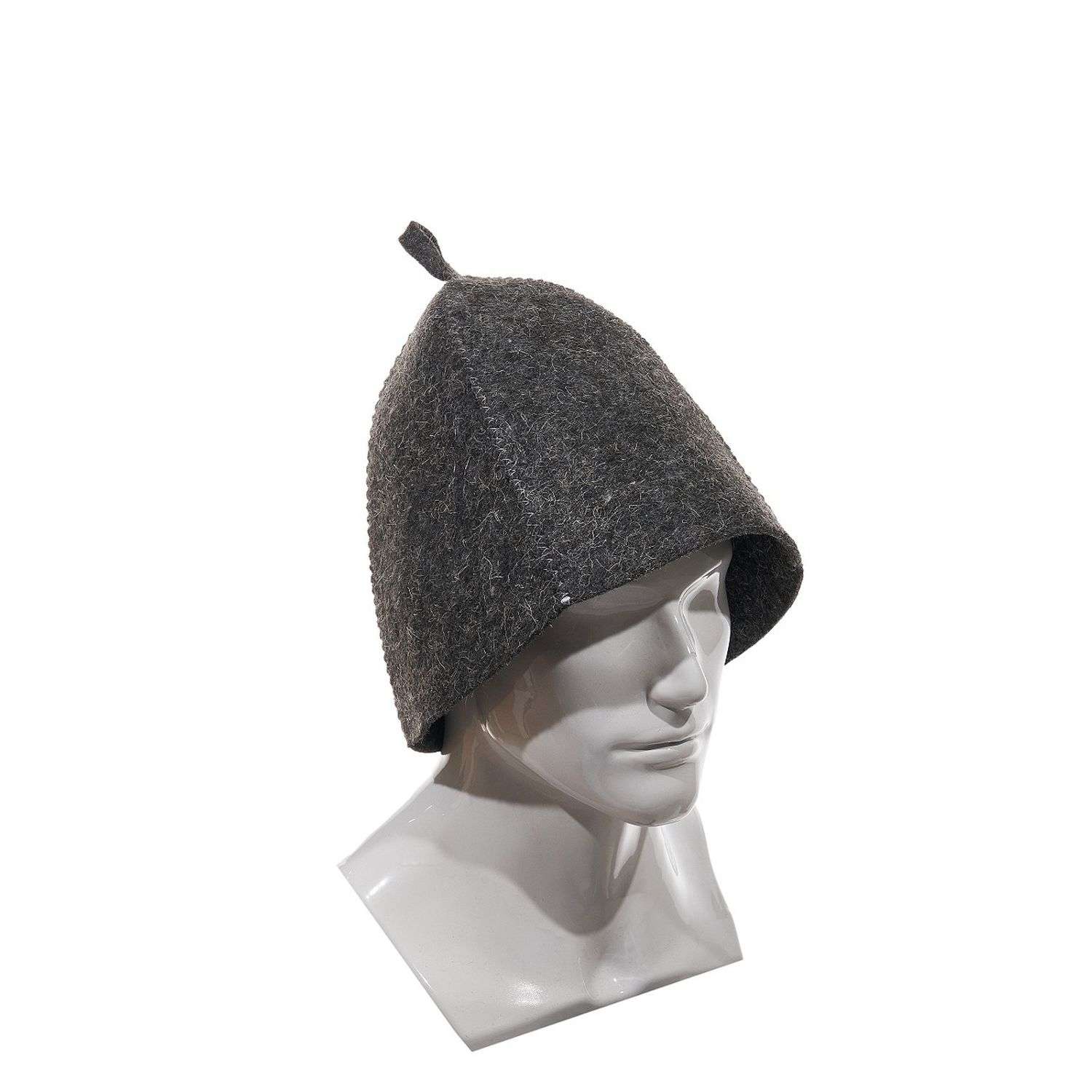 Шапка банная ГлавБаня войлок серый - фото 2