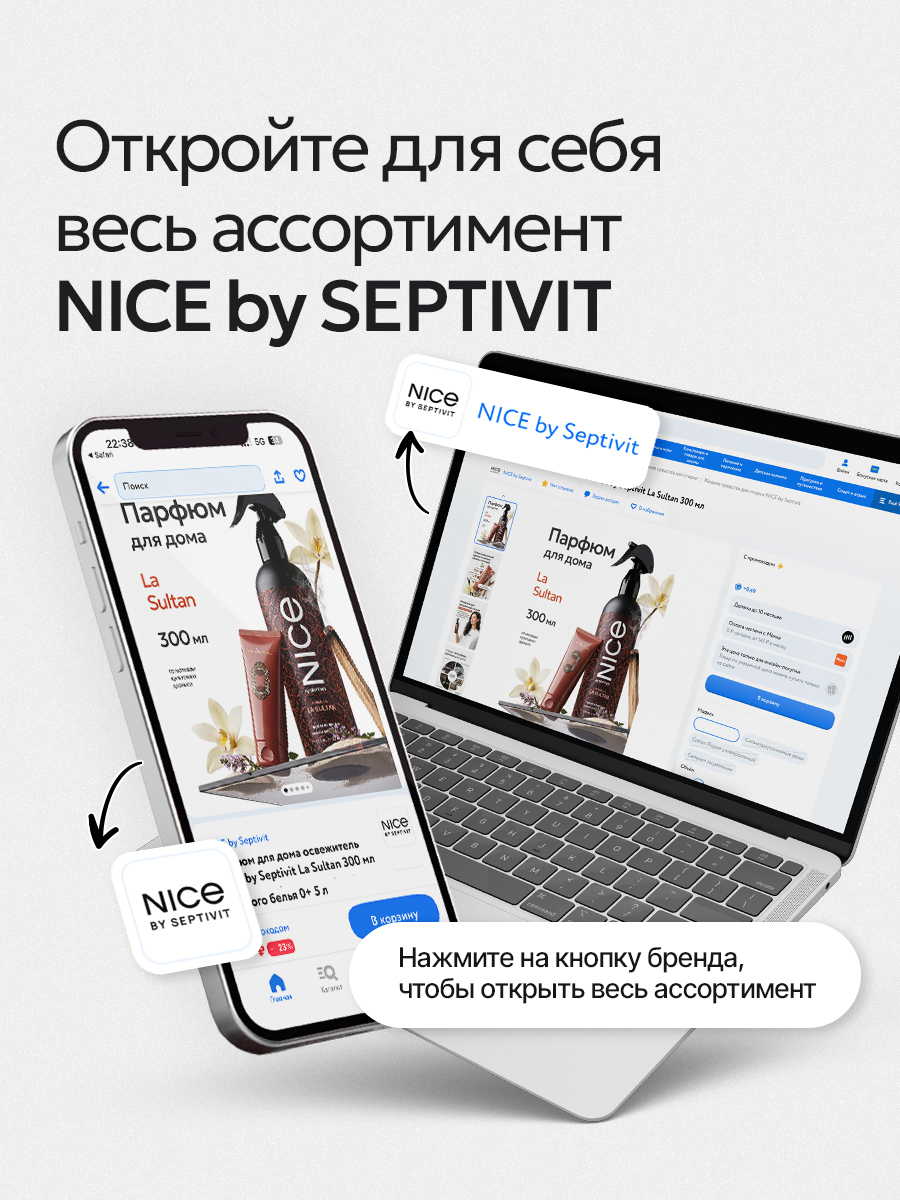 Парфюм для дома освежитель NICE by Septivit La Sultan 300 мл - фото 19