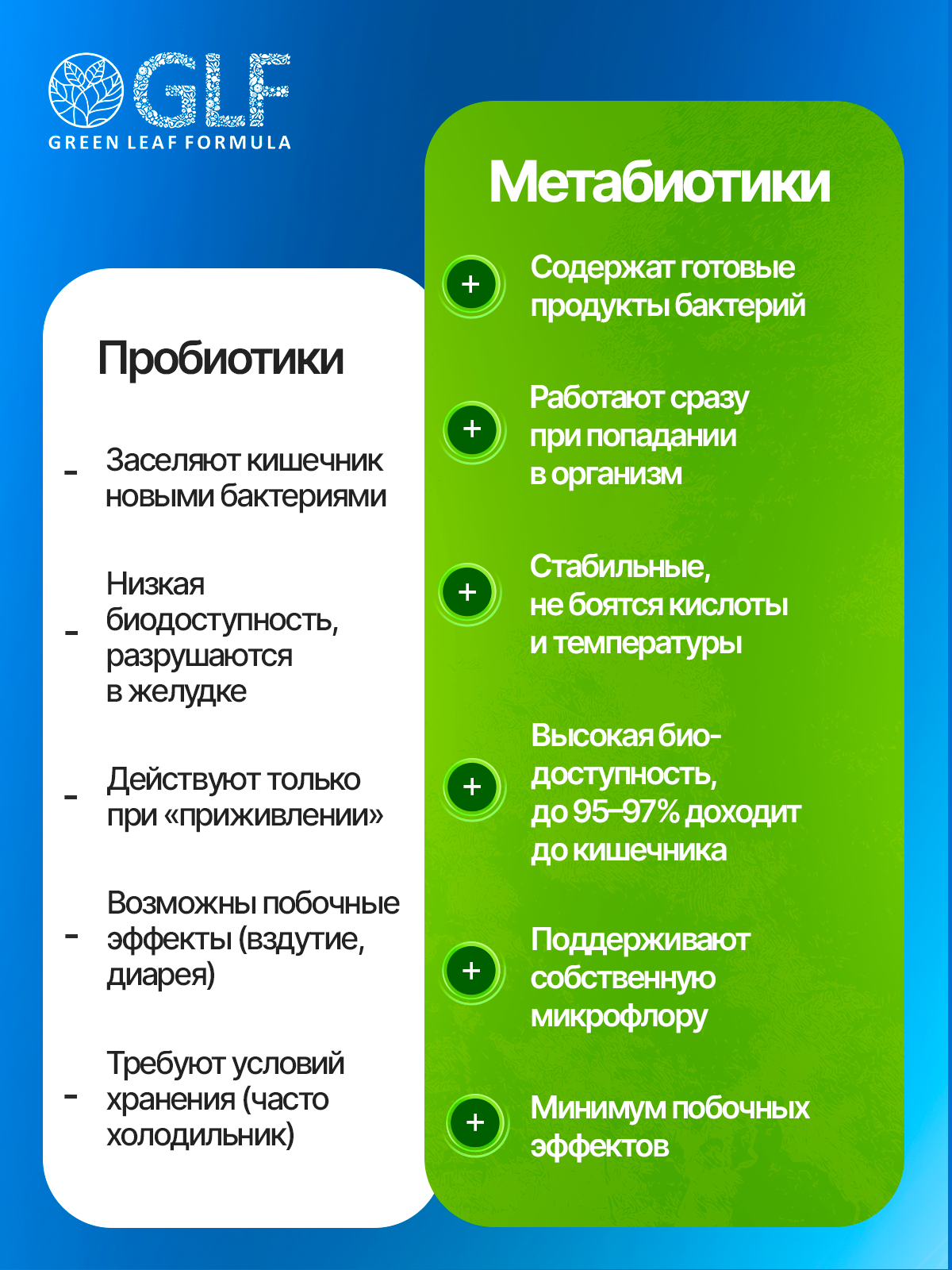 Метабиотик для кишечника Green Leaf Formula ферменты для пищеварения L-карнитин для сжигания жира для иммунитета - фото 2