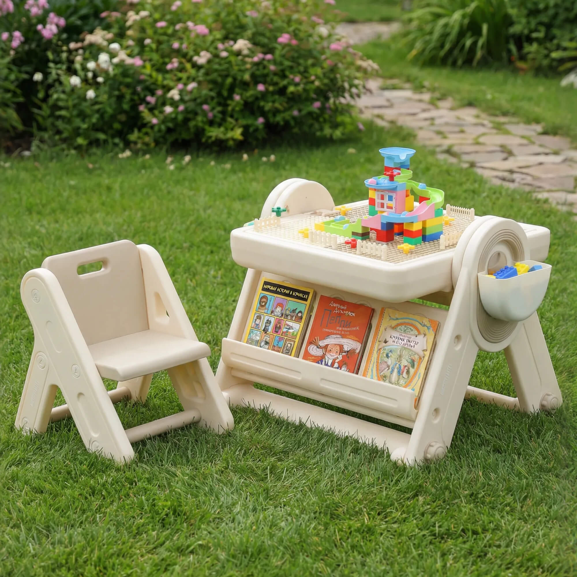 Комплект мебели UNIX Kids 4 в 1 стол трансформер и стул - фото 17