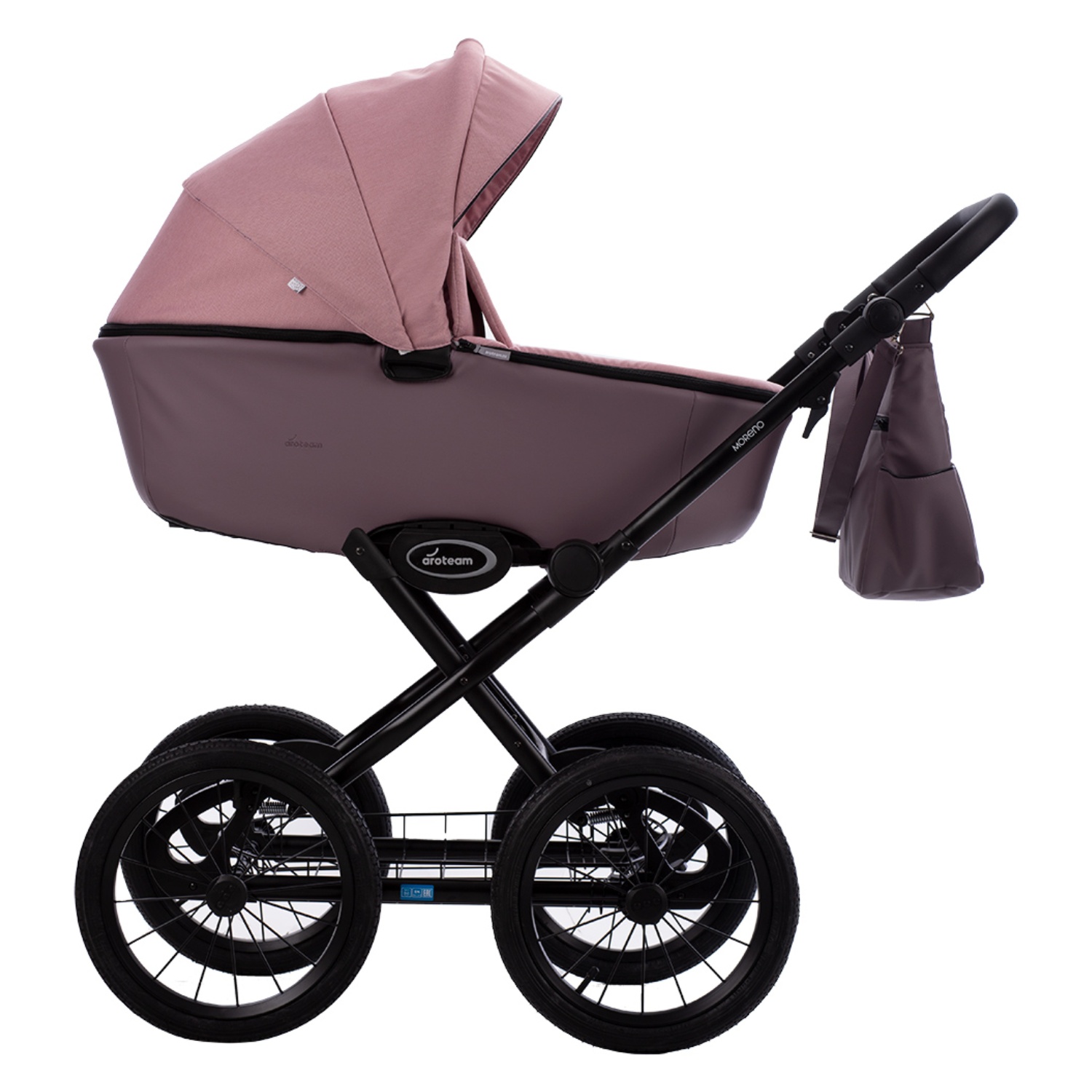 Коляска 2в1 Aroteam Moreno SL 04 розовый - фото 2