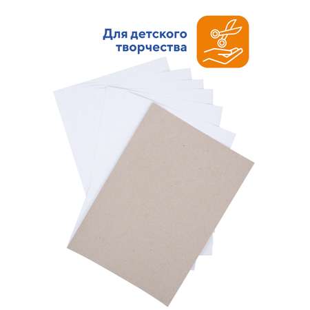 Белый картон WORKMATE 8 лист.