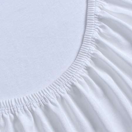 Простынь на резинке 160х80 Mrs.Stretch Mr.Jersy натяжная трикотажная цвет белый