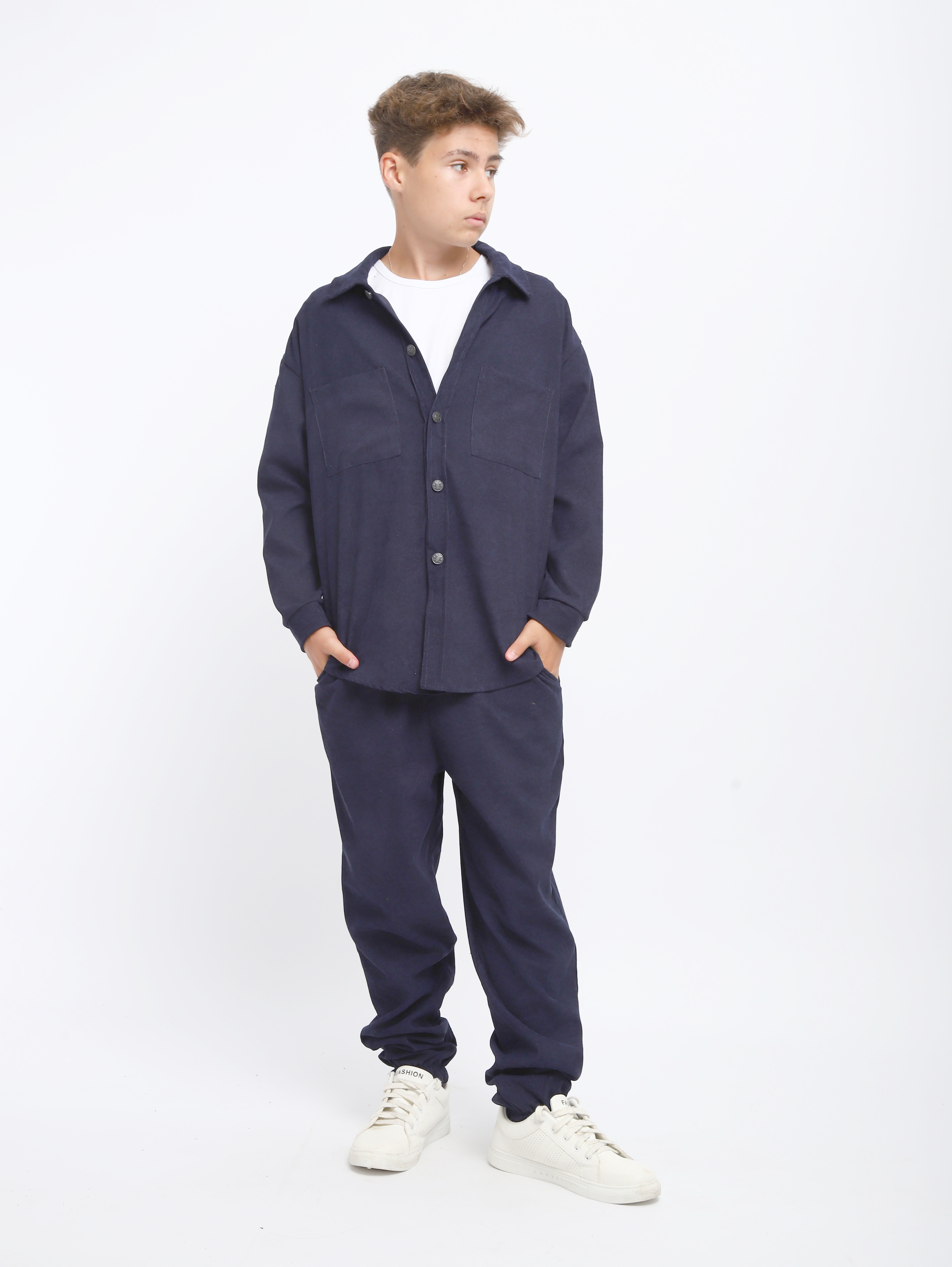 Костюм ЛАДОШКИ Костюм Вельвет синий - фото 4