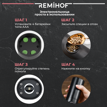Электромельницы REMIHOF PIKANT 2 шт.