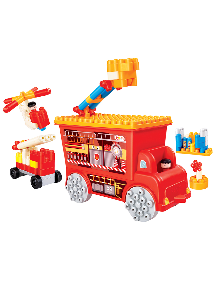 Конструктор Hape Пожарно-спасательная машина 106 дет. - фото 5