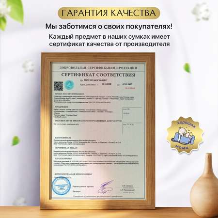 Готовая сумка в роддом Хорошая Мама универсальная Премиум 3 в 1 матовая