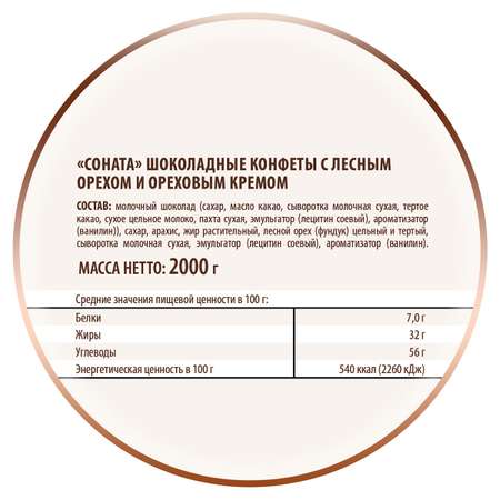 Конфеты Победа вкуса шоколадные с лесным орехом и ореховым кремом Соната 2000г