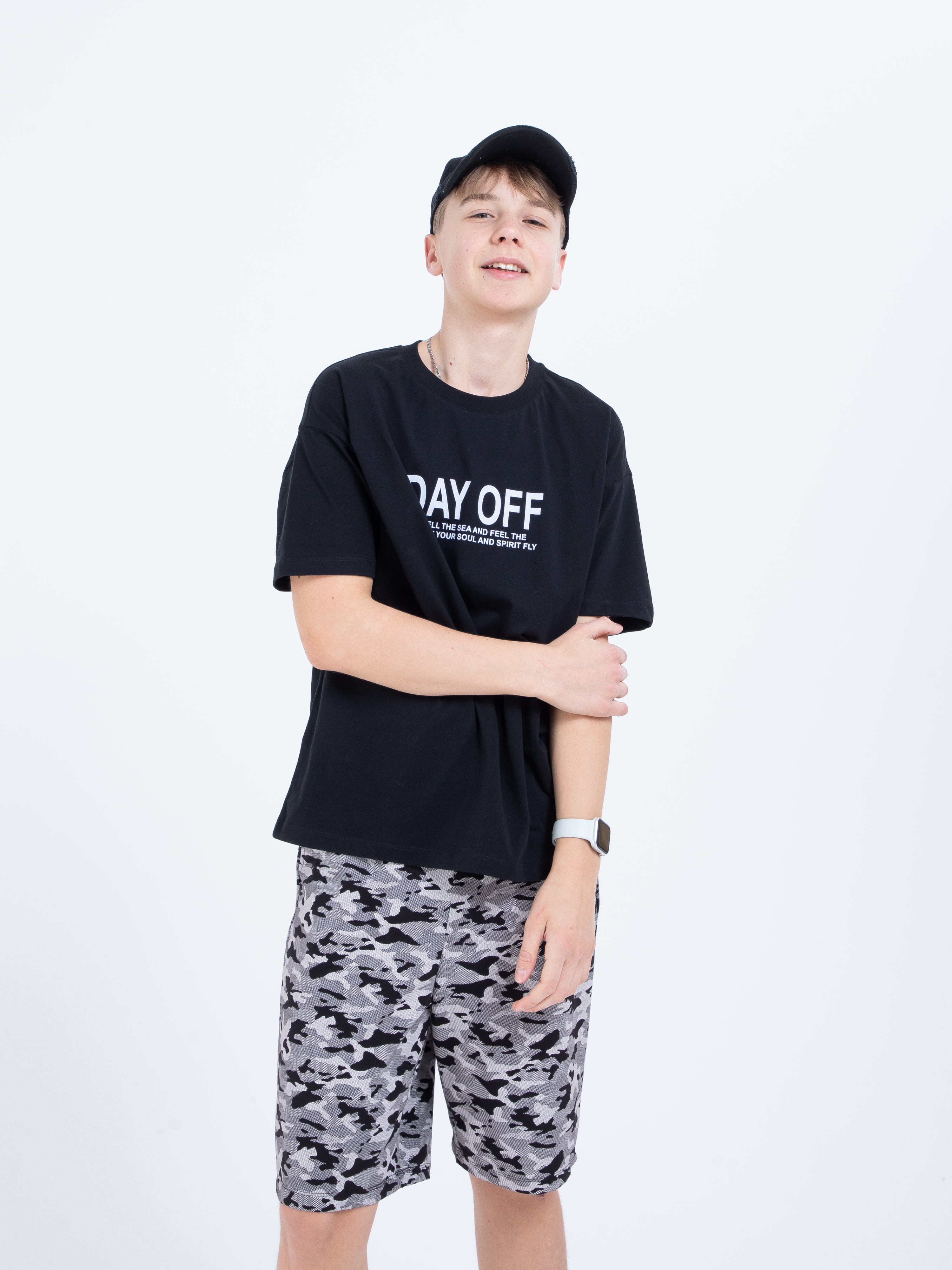 Футболка STELLA MODA 11217_черный - фото 15